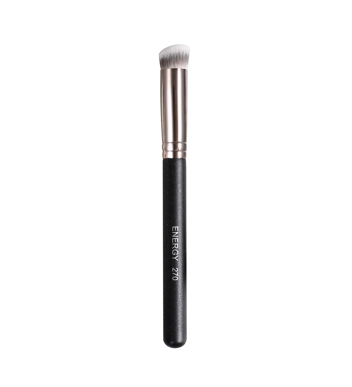 ENERGY Mini Angled Flat Top Concealer Brush for Under Eye & Nose Contour - Small Kabuki Makeup Brush for Flawless Blending & Setting - Buy Online on GoSupps.com
