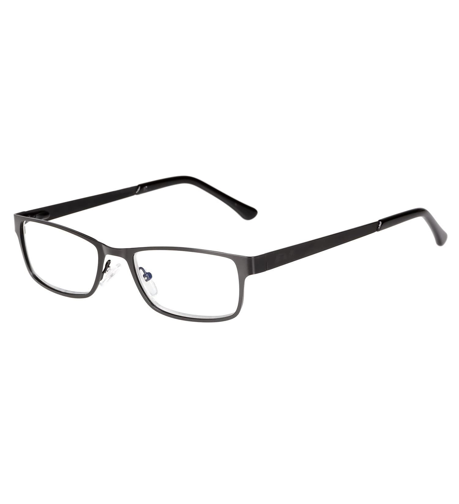 Edison & King Slim Metal Reading Glasses - Premium Anti-Reflective Lenses +2.00 dpt - Black - International Shipping Available - Buy Online on GoSupps.com