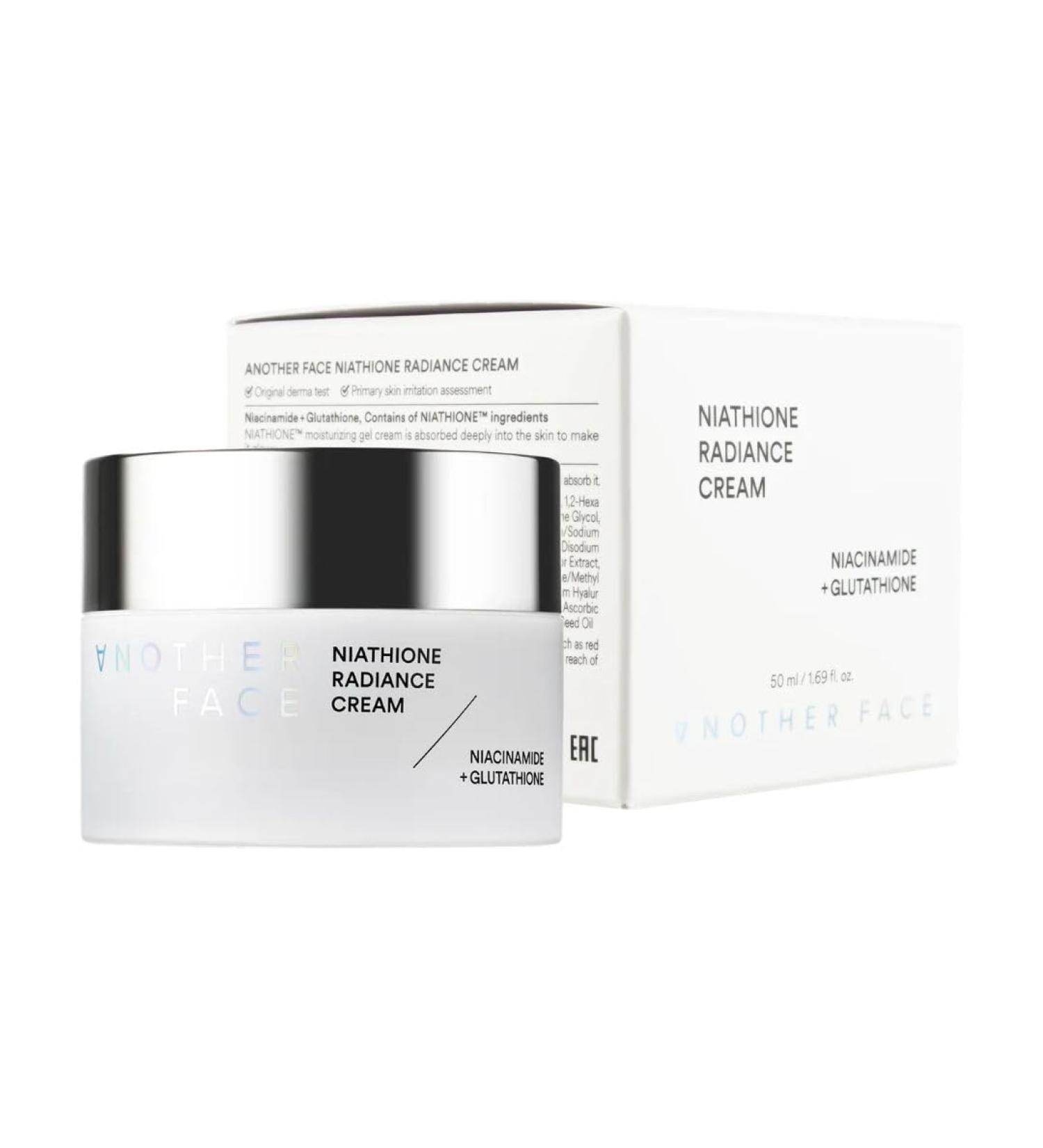 ANOTHERFACE Niathione Gel Cream 1.69 Fl.oz. | Glow Boosting & Even Tone Facial Moisturizer for Glass Skin | Niacinamide and Glutathione Non-Sticky Korean Skincare