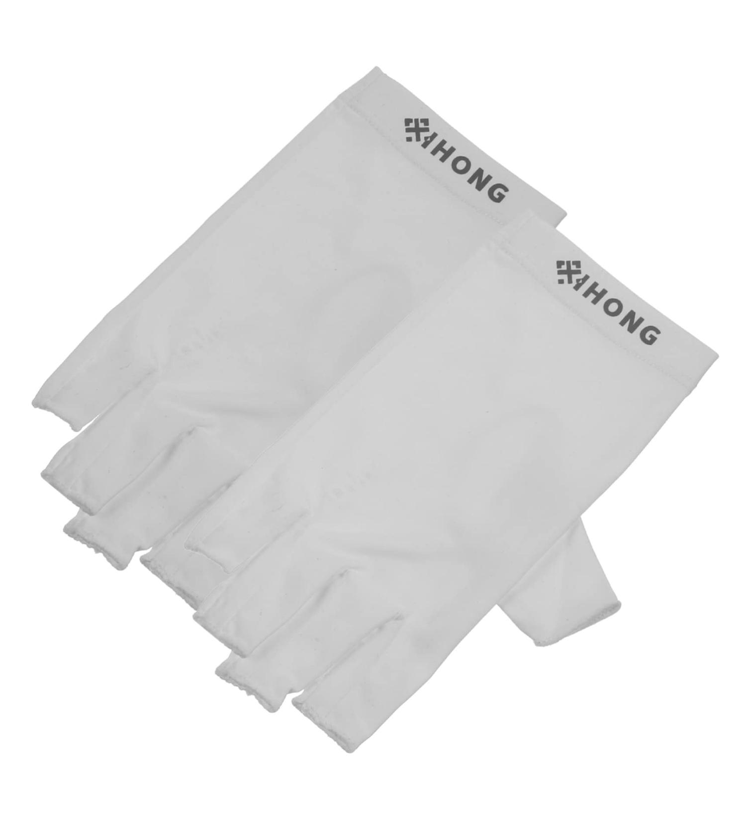 OSALADI 1 Pair Uv Gloves Womens Gloves Nail Lamp Light Nail Gel Uv Hand Protection Gloves for Nails Uv Manicure Gloves Summer Beach Gloves Professional Protection Fingerless Gloves Shield 19.5x8cm White - Buy Online on GoSupps.com