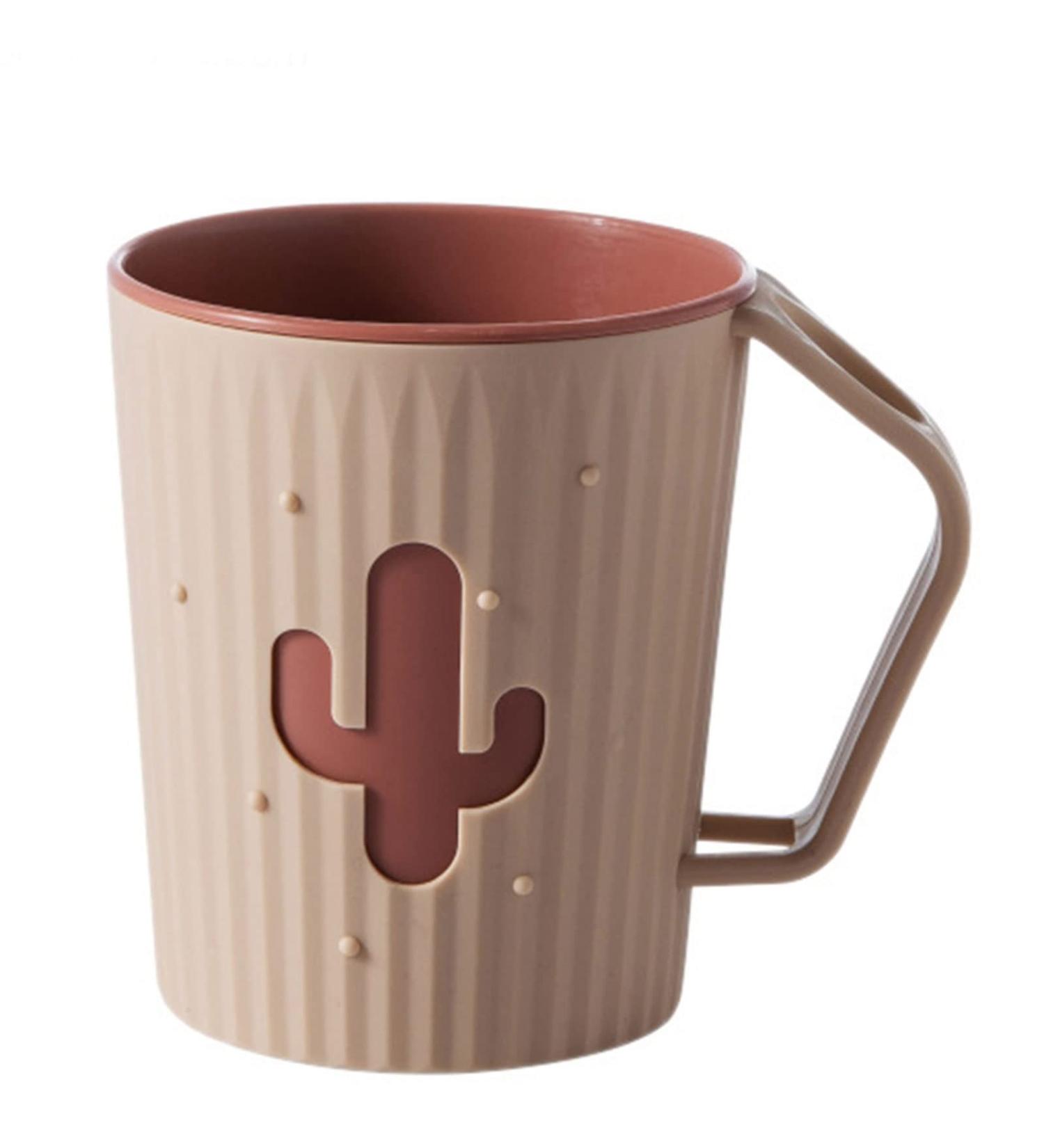 Toothbrush Travel Case & Bathroom Cup Set - Orange Plastic Mug with Handles for Home & Travel - Buy Online on GoSupps.com