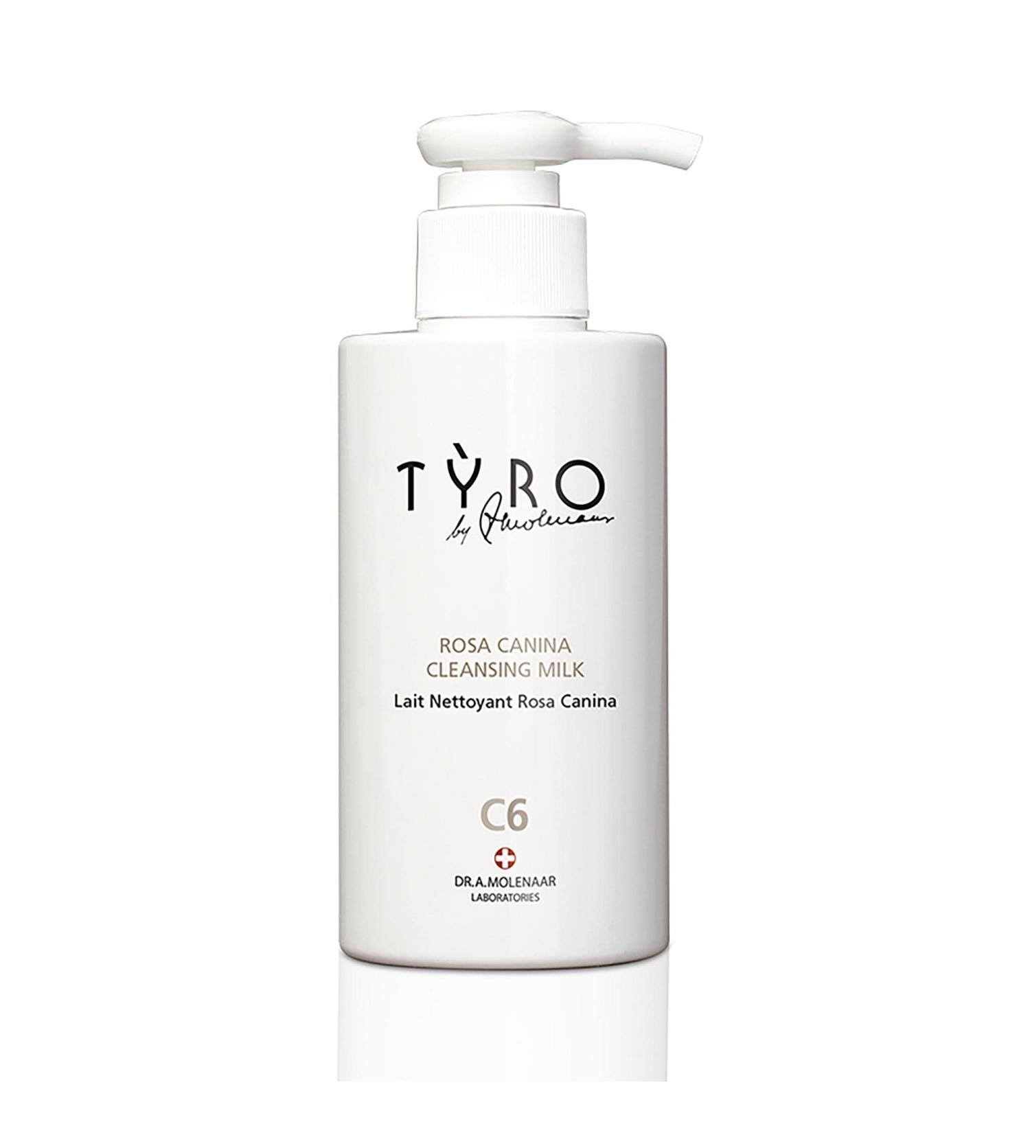 TYRO Rosa Canina Face Cleansing Milk - A Quick Effective Cleanser For A Soft And Comfortable Feel - For Removing Excess Oil And Silky Formulation - Maintains Skin Protective Barrier - 6.76 Oz