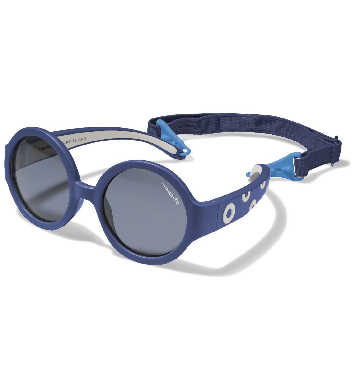 Mausito Kids Sunglasses 6-24 Months | Adjustable Strap & UV Protection | Navy Toddler Sunglasses - Buy Online on GoSupps.com
