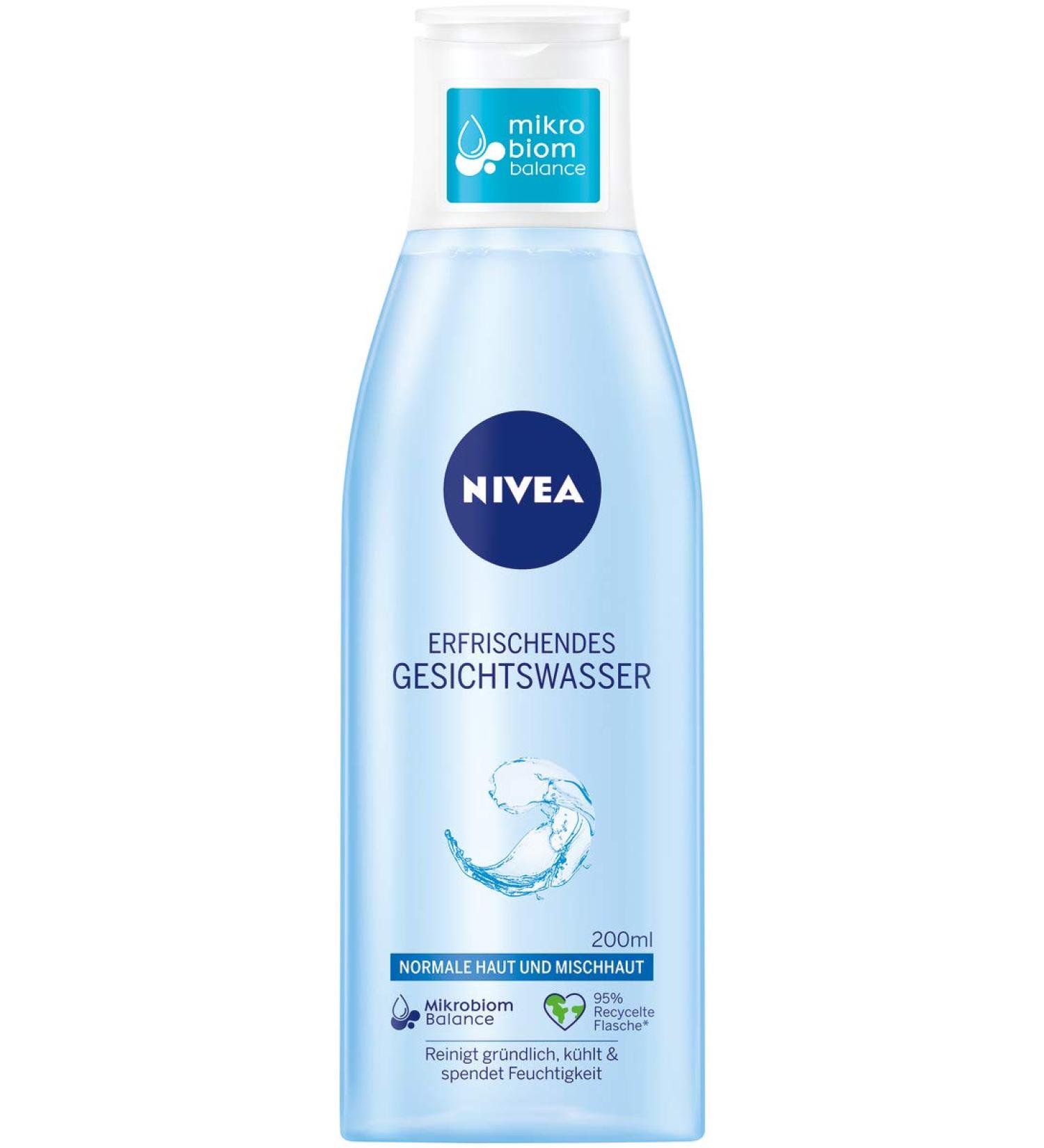 NIVEA Refreshing Facial Toner for Normal and Combination Skin (200 ml) Facial Toner invigorates and refreshes The Skin mild Facial Toner Provides Intensive Moisture 200 ml - old version - Buy Online on GoSupps.com