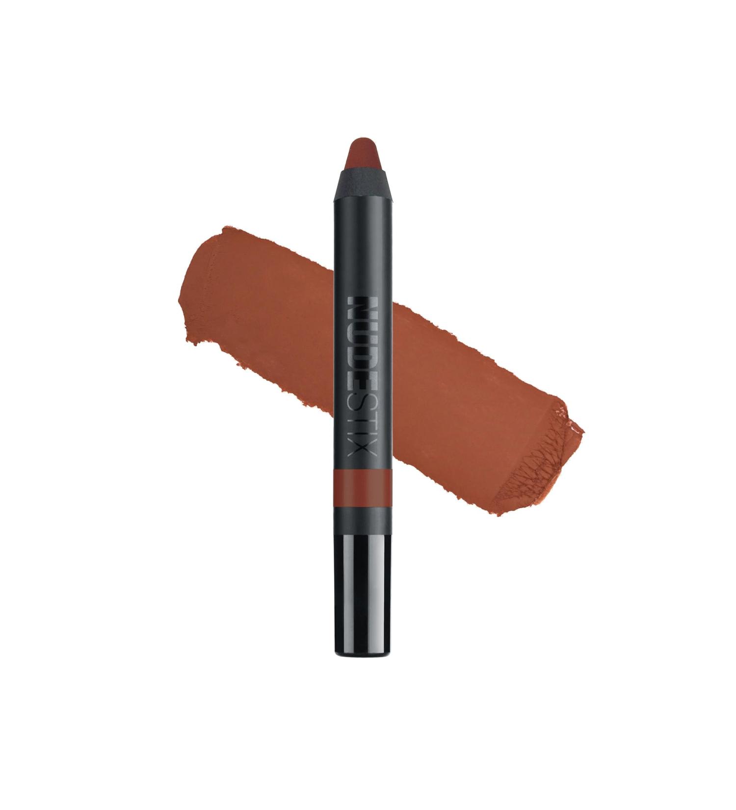 Nudestix Intense Matte Lip + Cheek Pencil Lipstick + Lip Liner + Cheek Blush Tint Multi Use Makeup for Long Lasting Color Smooth Coverage Fringe