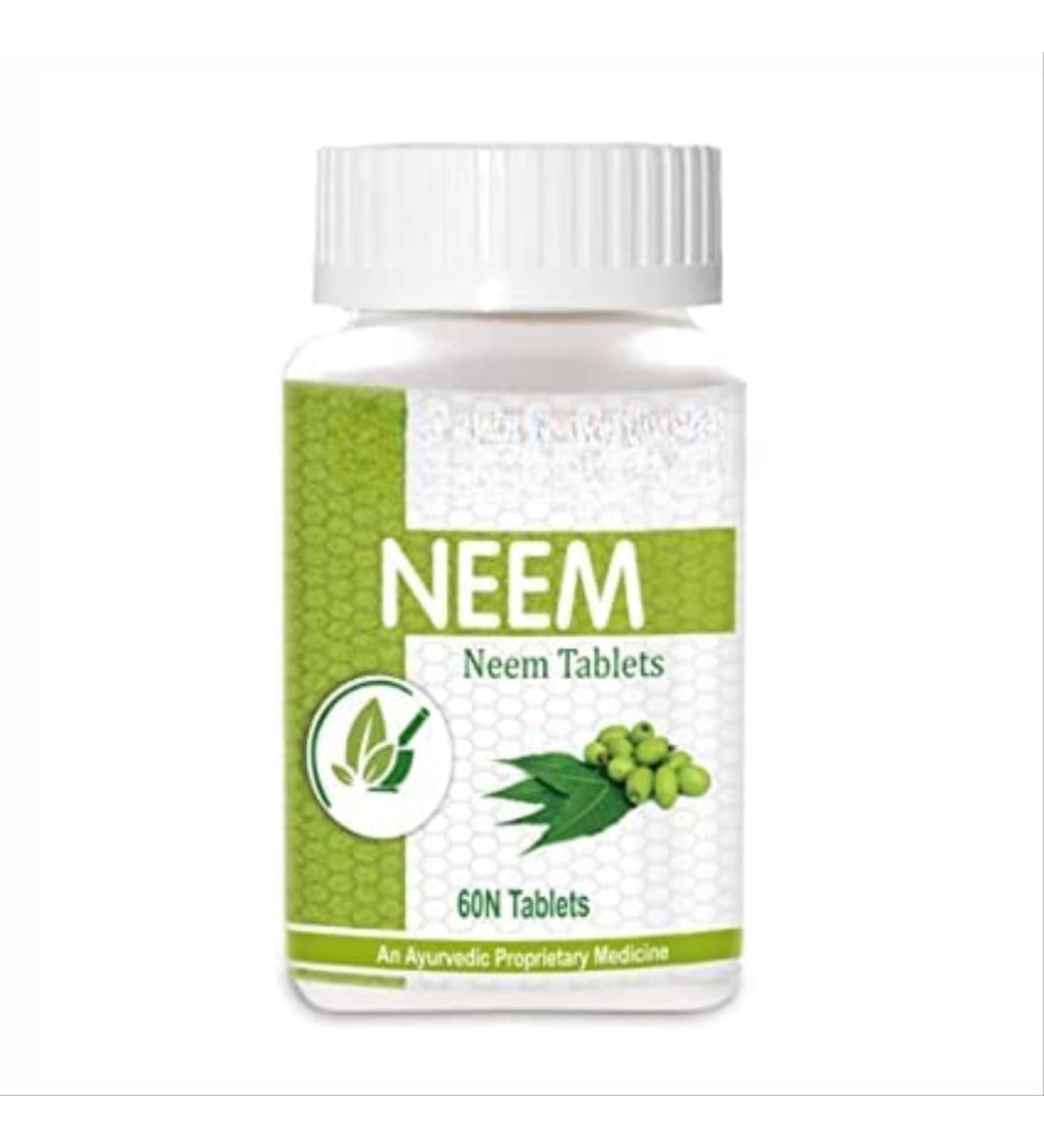 Neem Capsules Supplement for Hair Body Clean and Healthy Skin Pure Herbs for Skin Wellness Improves Skin Health -60 Capsules - Buy Online on GoSupps.com