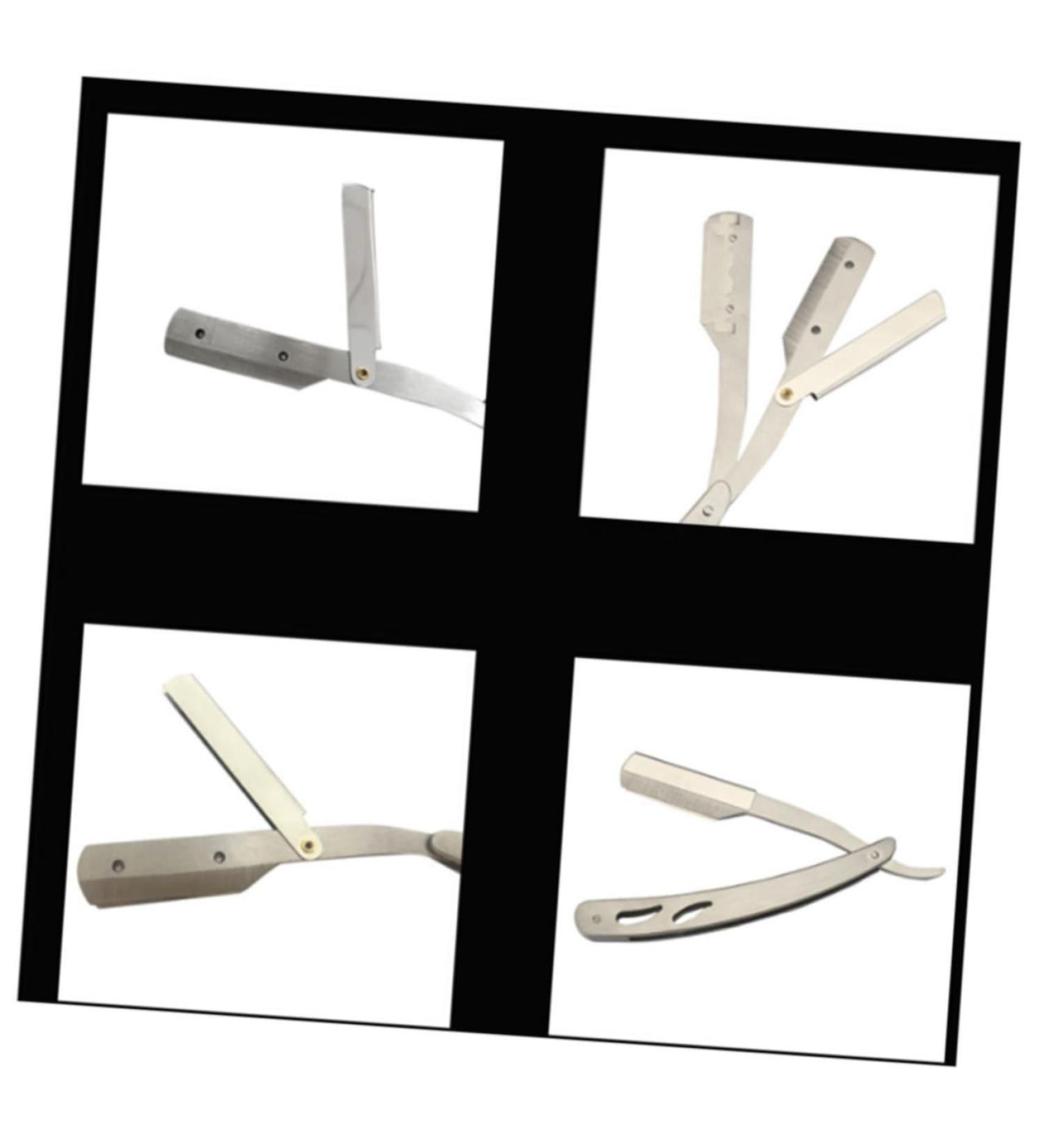 Beavorty Stainless Steel Hairdresser Razor & Mustache Scissors Set - Precision Trimming Tools for Men - Buy Online on GoSupps.com