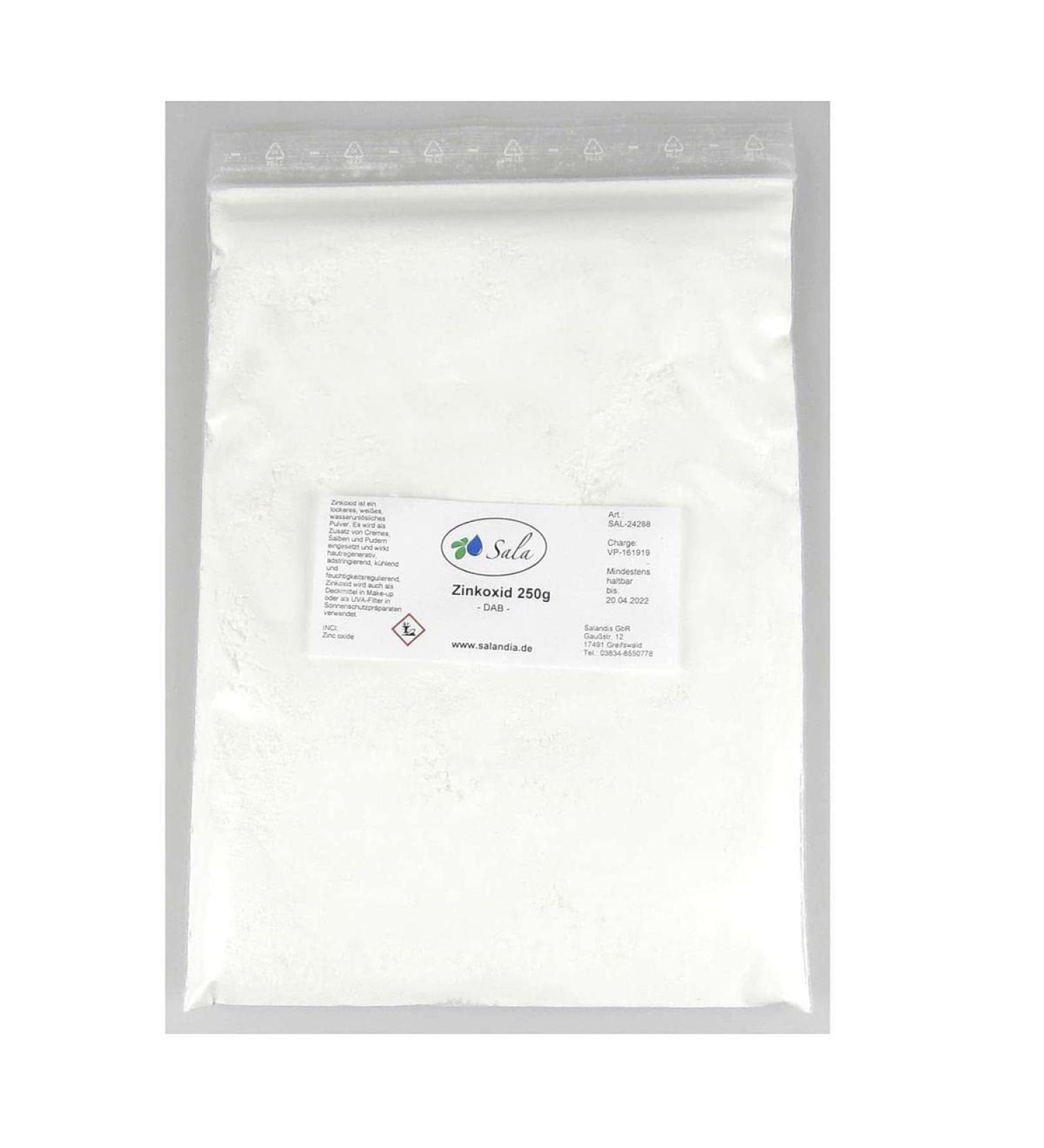 Sala zinc oxide Ph. EUR 250 g bags