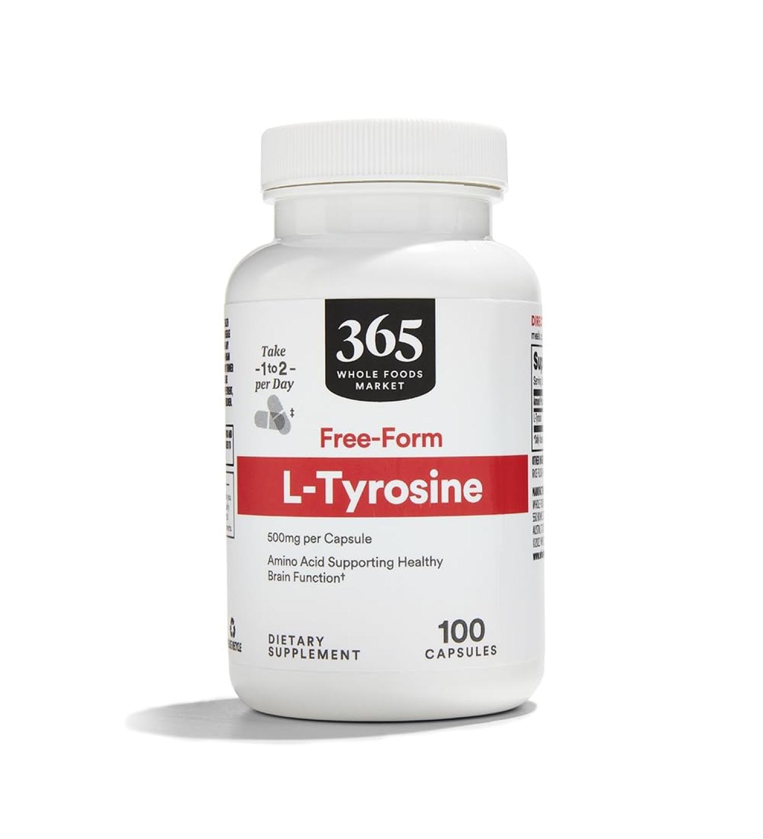 365 by Whole Foods Market L Tyrosine 500Mg 100 Capsules 100 Count (Pack of 1) - Buy Online on GoSupps.com