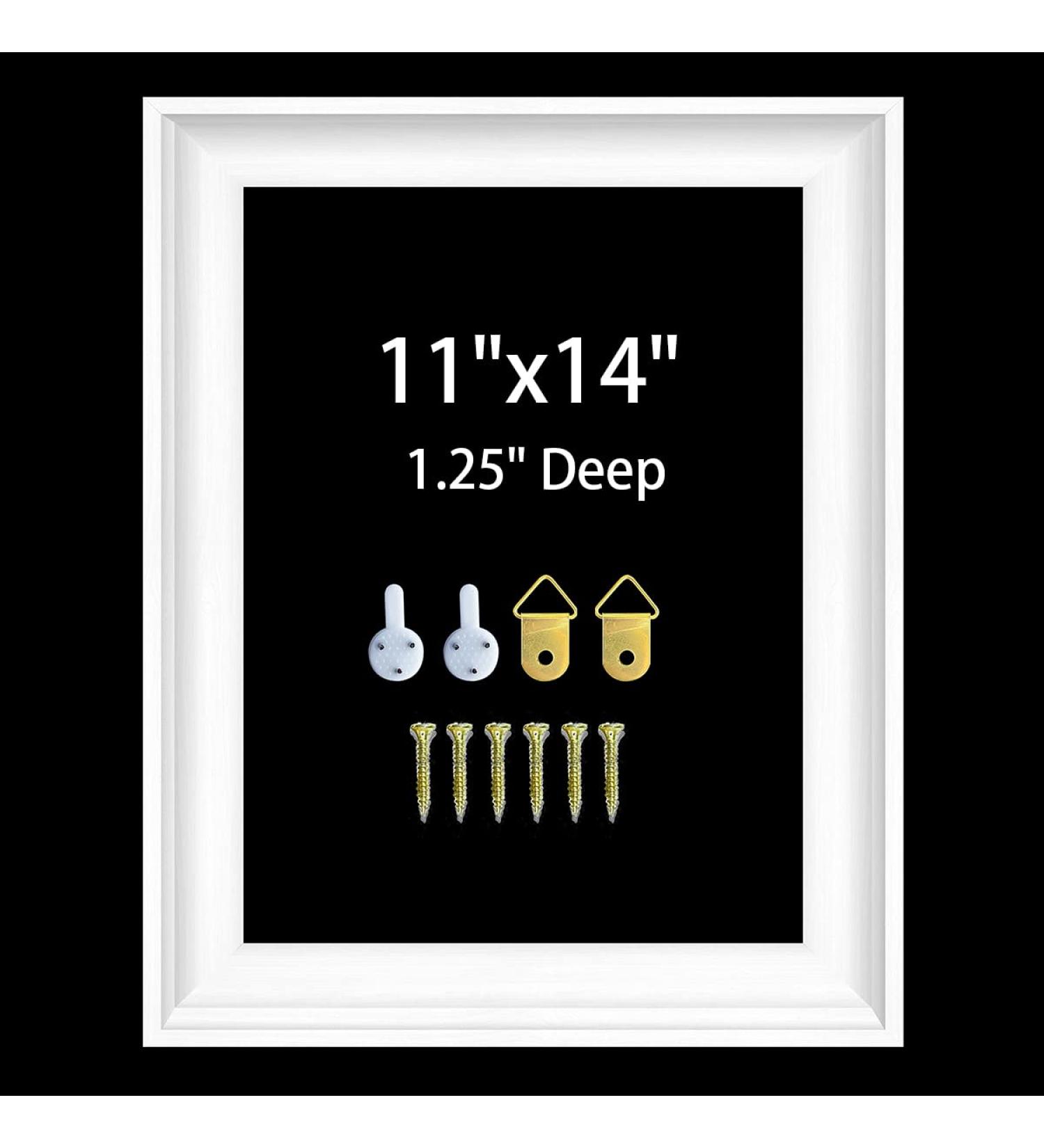 White 11x14 DIY Floater Frame for Canvas Paintings - 1.25 inch Deep Floating Frame for Canvas Prints - Wall Art Supplies - Buy Online on GoSupps.com