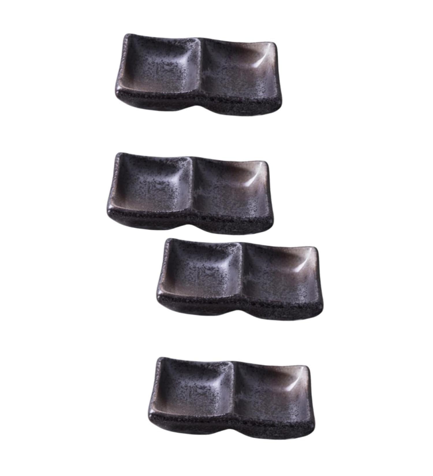 Milisten 4 Pcs Ceramic Appetizer Plate Pinch Bowl Snacks from Japan Appetizer Plates Soy Dipping Bowl Prep Bowl Dipping Cups Compartment Sauce Plate Food Sauce Dish Saucer Japanese-Style 13*8.9*2.5cmx2pcs As Shownx2pcs - Buy Online on GoSupps.com