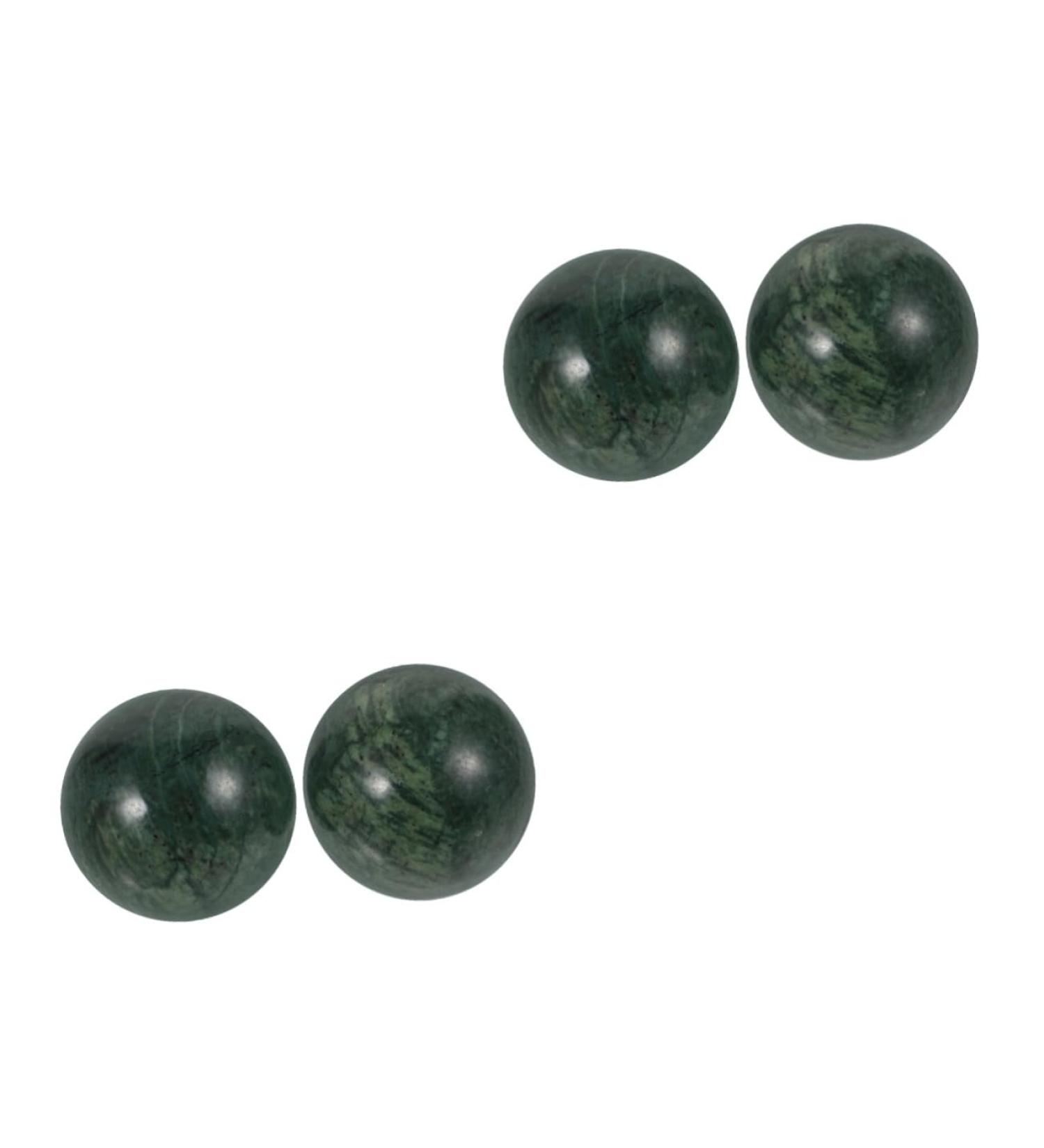 Healeved 4-Piece Jade Fitness Handball Massage Balls - Premium Health Massage Tool for Exercises - Green 4.00x4.00cm - Buy Online on GoSupps.com