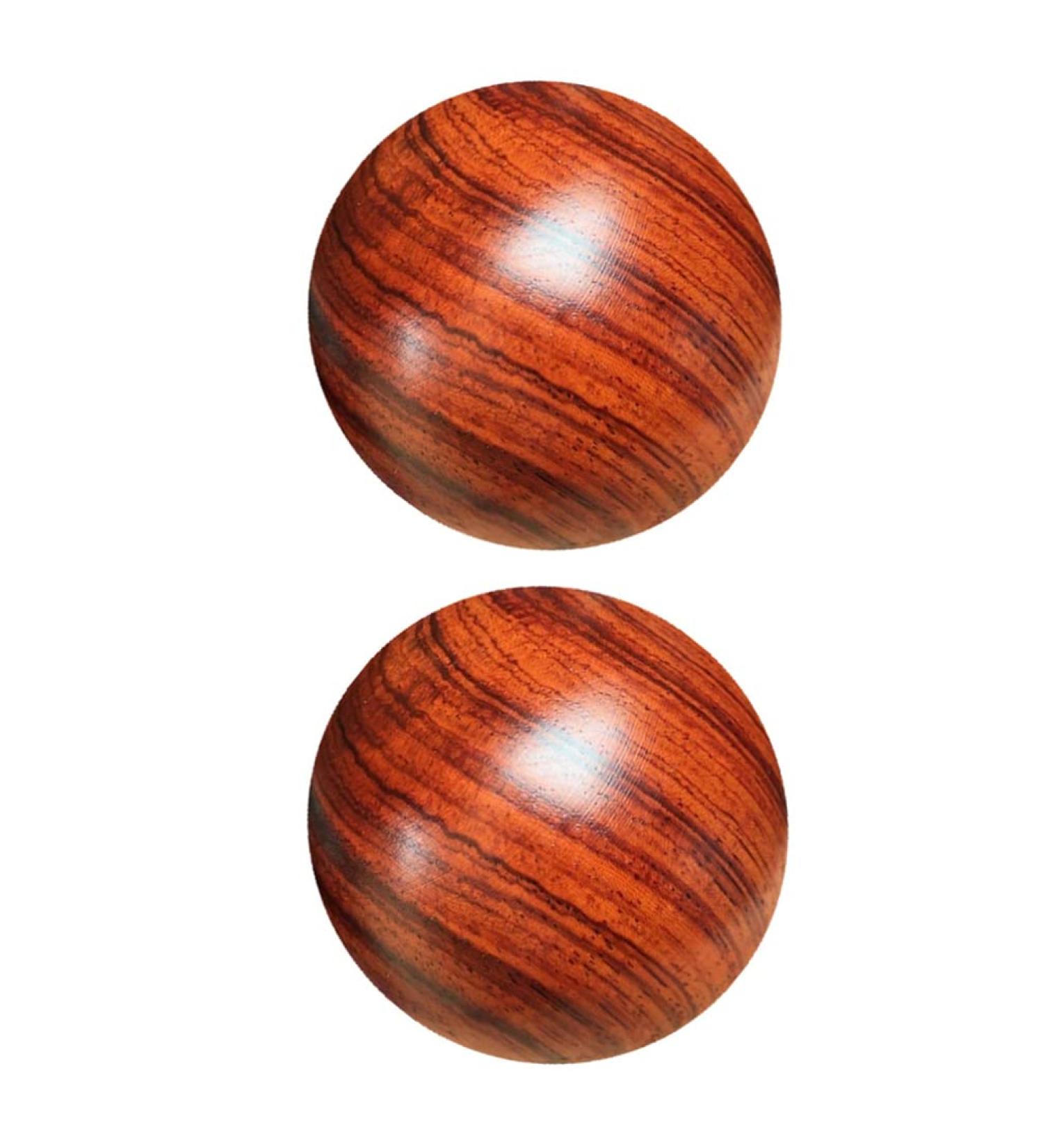 ABOOFAN 2 PCs Wooden Chinese Health Hand Exercise Balls - 5cm Stress Relief Massage Balls Collection - Buy Online on GoSupps.com