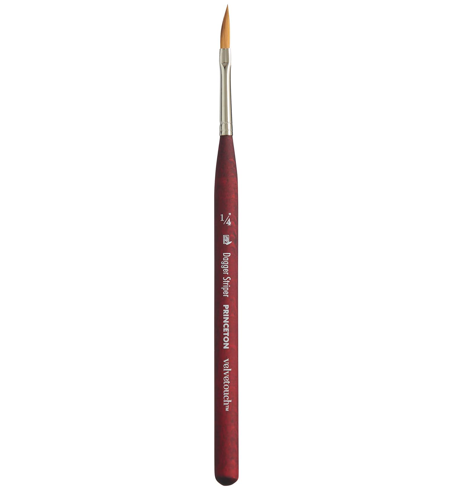 Princeton Velvetouch 3950 Mini-Dagger Striper Brush - 1/4 Inch for Acrylic, Oil, and Watercolor - Buy Online on GoSupps.com