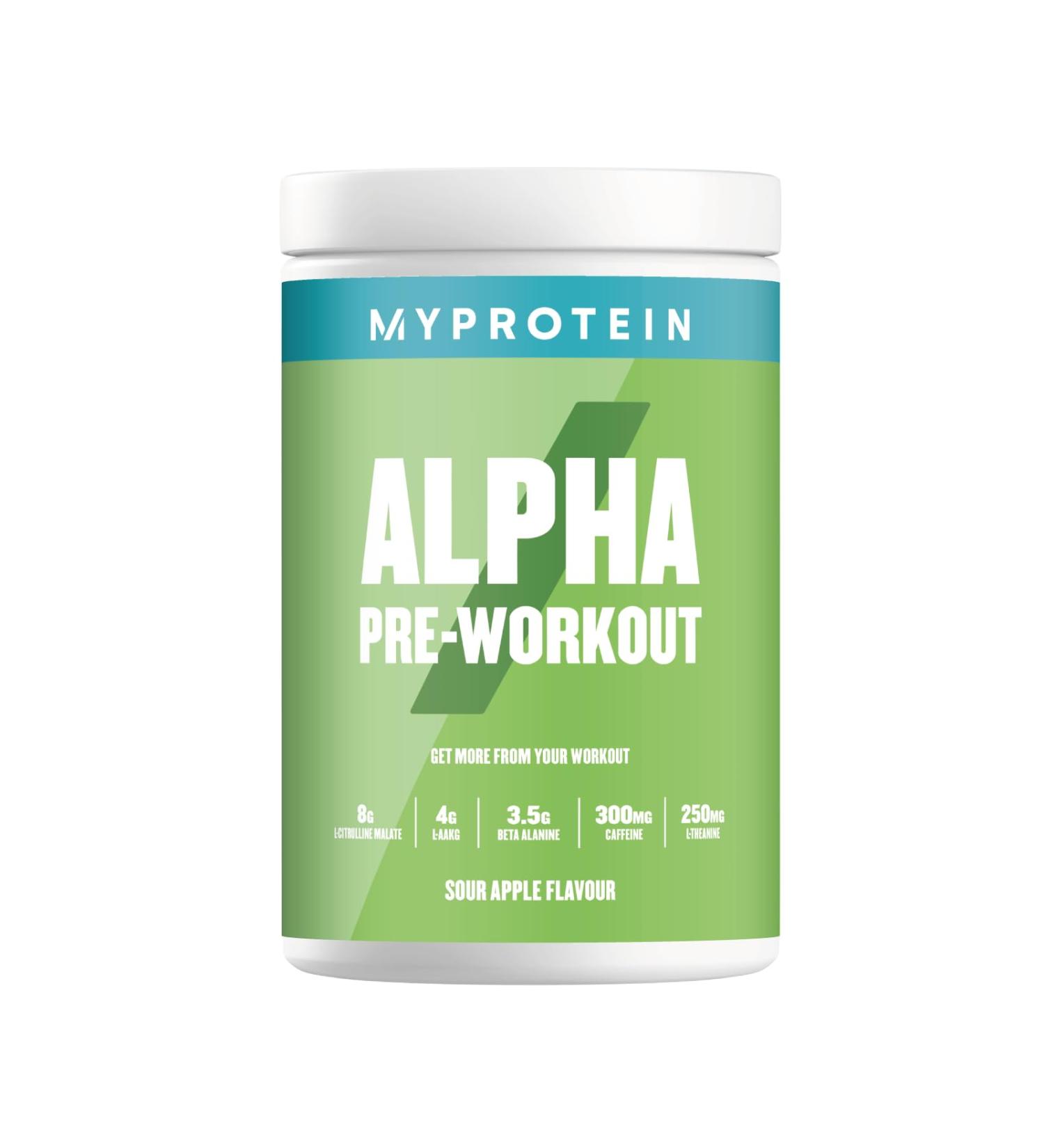 Myprotein Alpha Pre-Workout Powder with Beta Alanine and Caffeine - Sour Apple - 600g