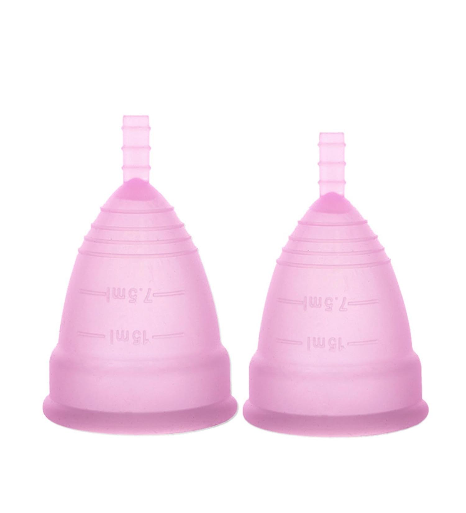 Premium Soft Menstrual Cup - Reusable Silicone 12-Hour Comfort Flexible & Eco-Friendly Alternative to Tampons - Large Pink - Buy Online on GoSupps.com