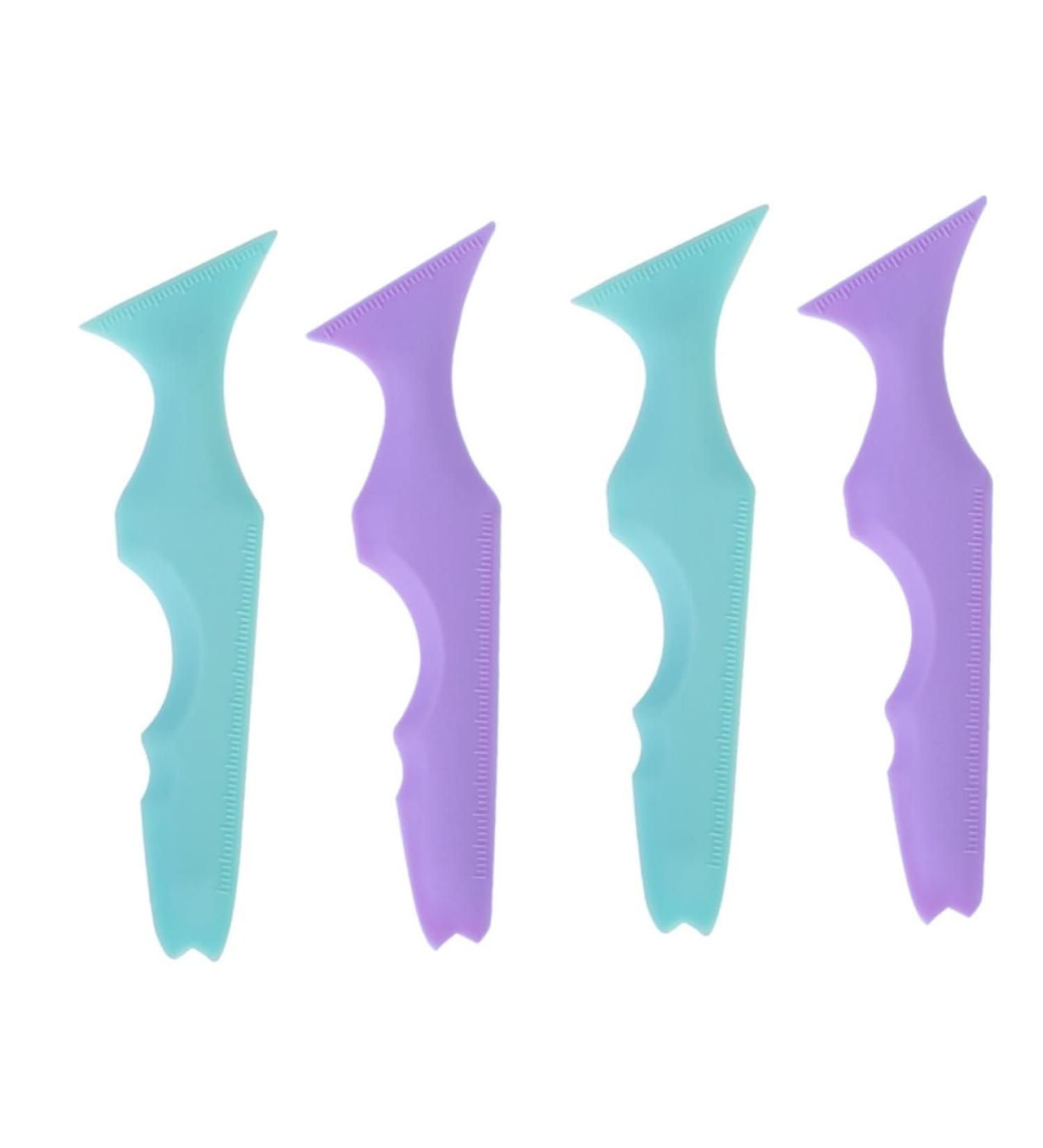 FOMIYES 4 Pcs Silicone Beauty Ruler Eyeliner Pencil Eyeliner Guard Shield Eyeliner Template Blindfold Bevel - Buy Online on GoSupps.com