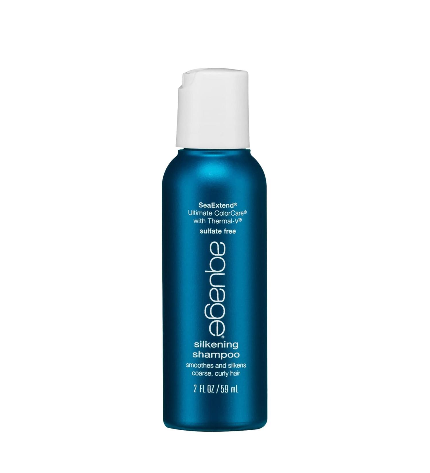 AQUAGE Silkening Shampoo Provides Shine Smoothness For Curly and Coarse Hair 2 fl. oz.
