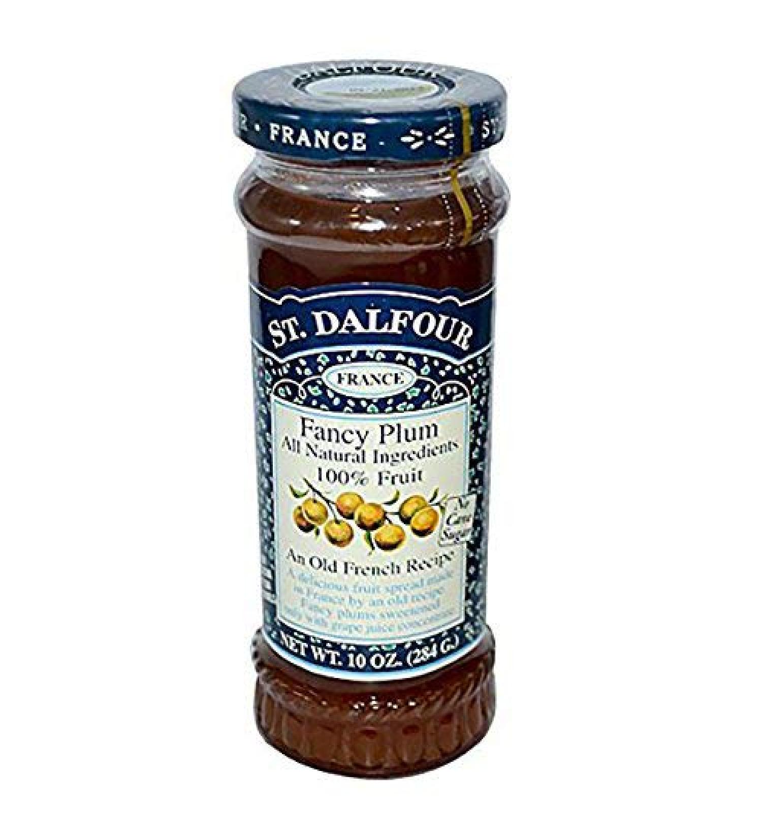 St. Dalfour Fancy Plum All Natural Ingredients 100% Fruit, 10oz (284g), 2 Pack
