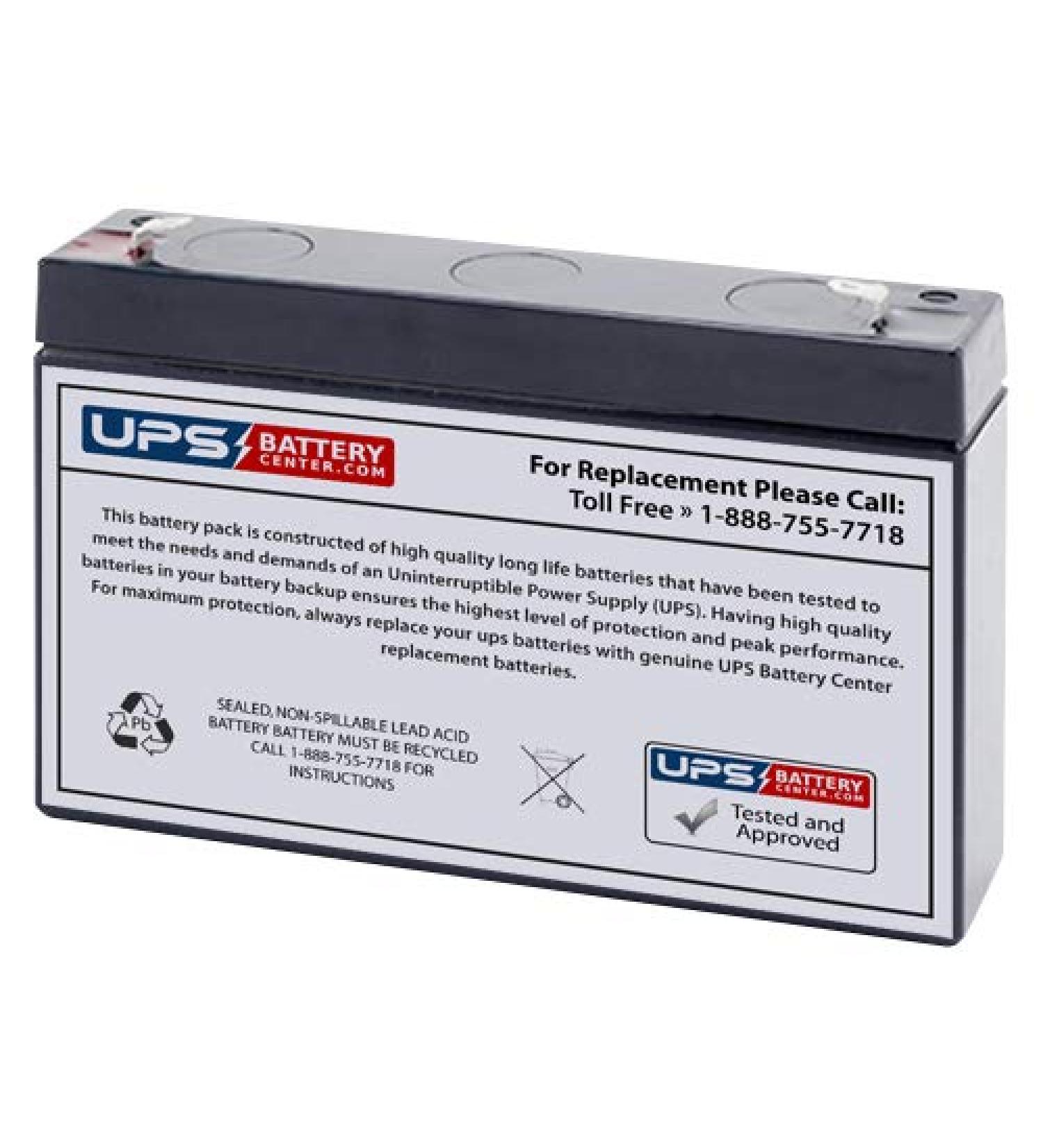 UPSBatteryCenter 6V 7.2Ah F1 Battery Fits Wonderlanes Fire Engine 6V Battery Powered Ride-On