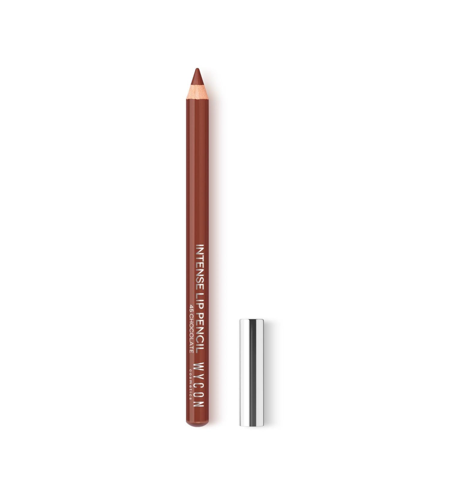 WYCON Cosmetics INTENSE LIP PENCIL Crayon l vres en bois avec haute criture et trait pr cis texture extr mement lisse et confortable - 45 chocolate