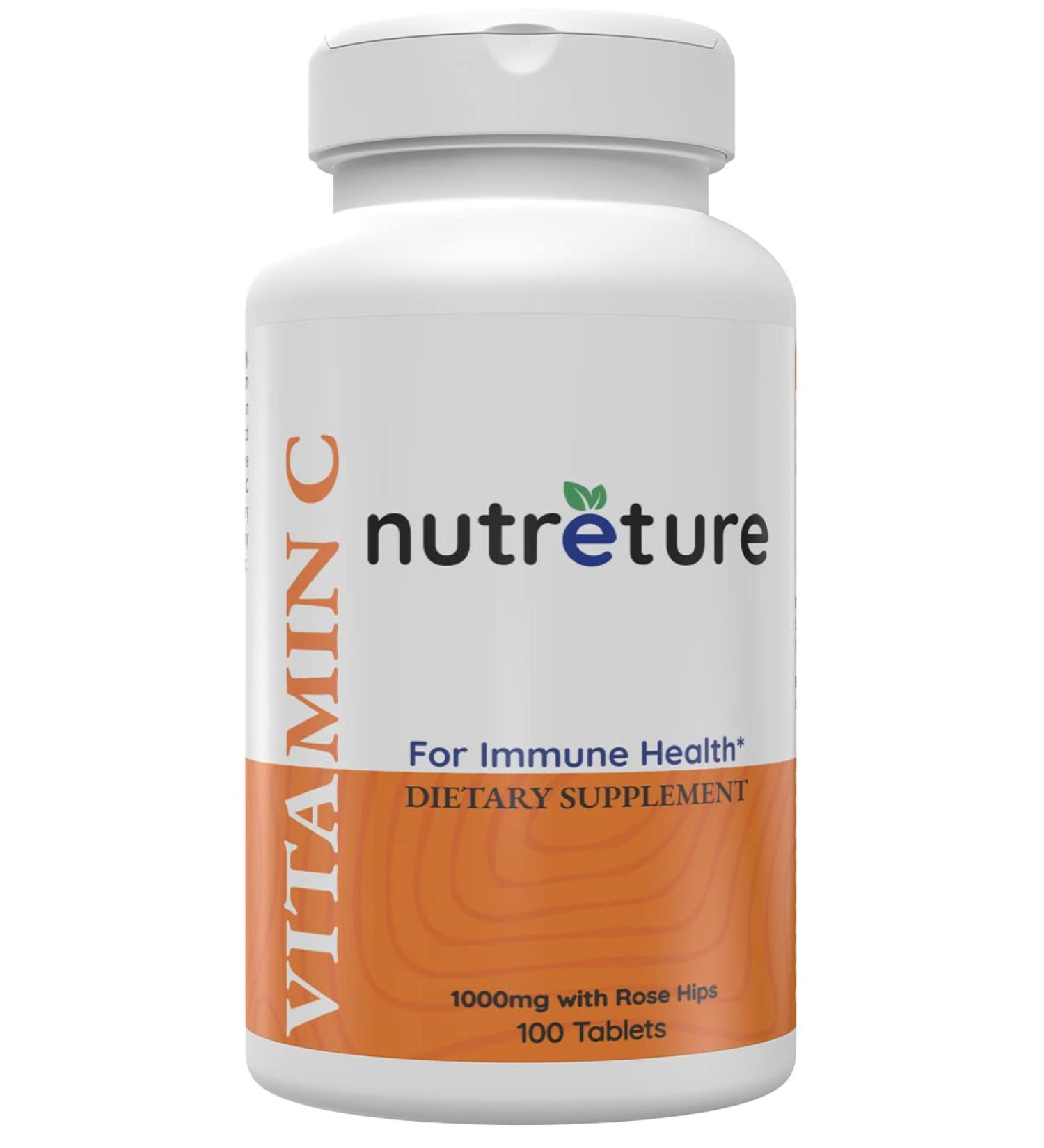 NUTRETURE Vitamin C 1000mg 100 Tablets | Immune Health & Antioxidant Support for Men and Women - Buy Online on GoSupps.com