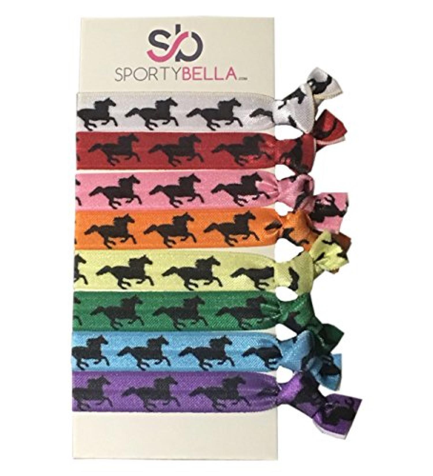 Infinity Collection Horse Hair Accessories Multi Colored Horse Hair Ties Cowgirl Hair Ties No Crease Horse Hair Elastics Set for Equestrian