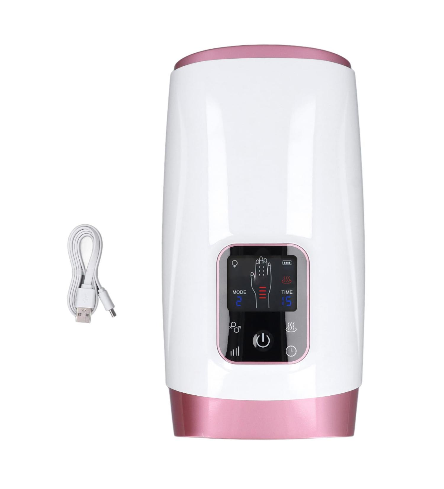 Handheld Massager with Hot Compression 8 Modes & LCD Display | Ideal Gift in Rose Gold Shop Internationally! - Buy Online on GoSupps.com
