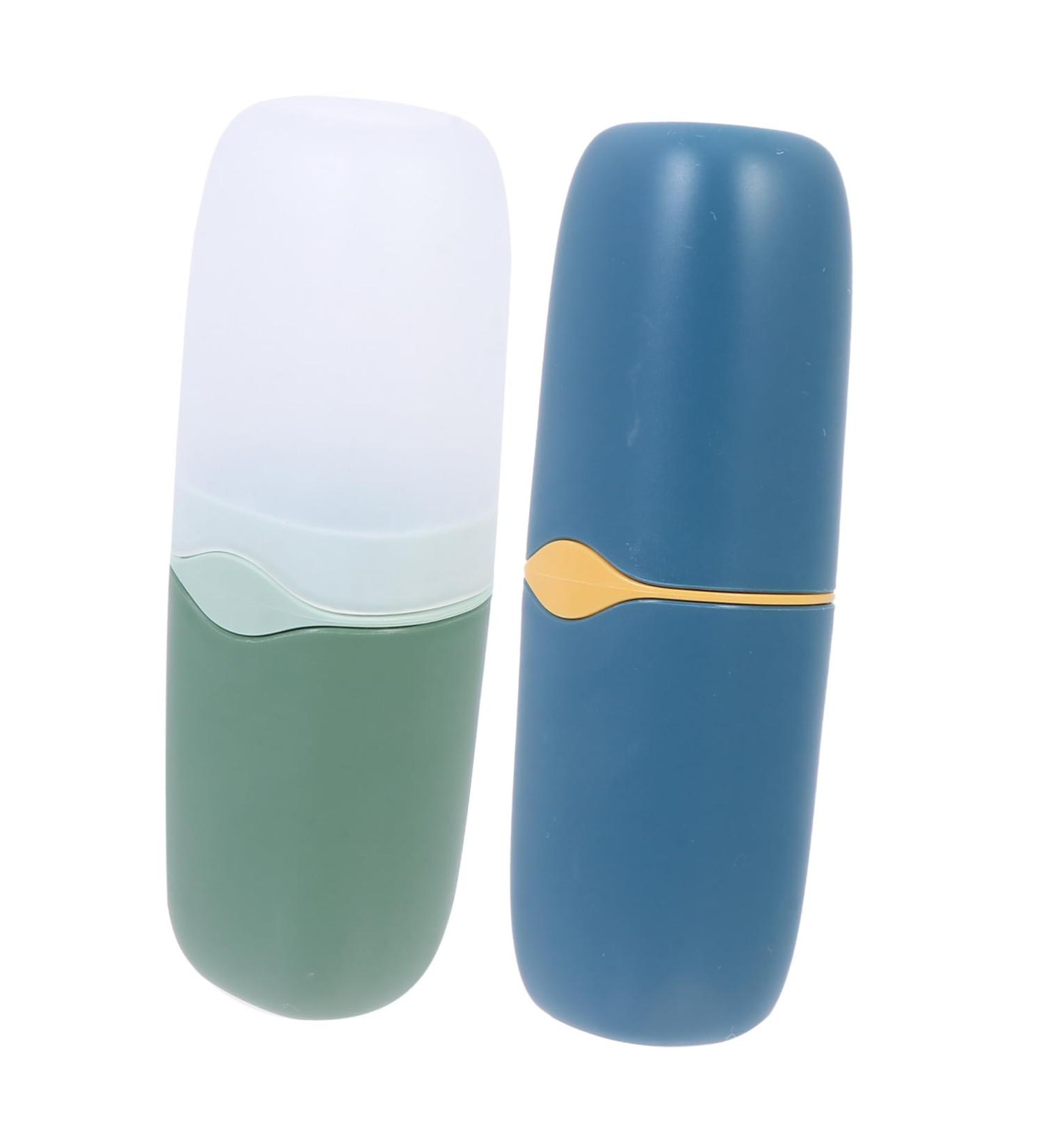 Portable Raccoon Travel Toothbrush Cup Set - 2 Pieces Washbeaker Storage for Toothpaste & Brushes - Buy Online on GoSupps.com