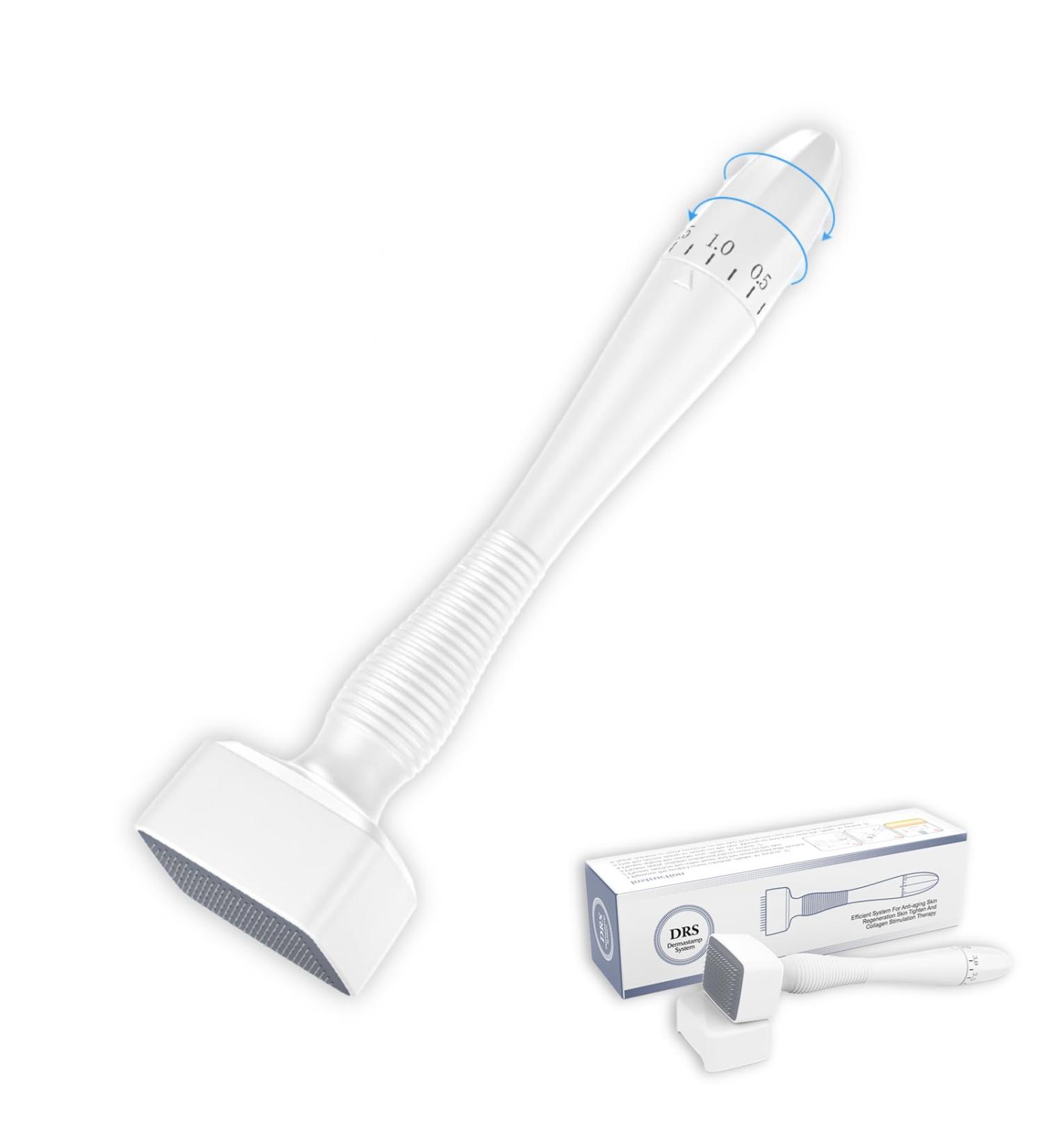 Gbbazu Microneedling Derma Stamp Adjustable 0-3.0mm 140 Titanium Needles Professional Microneedle Dermapen for Hair Beard Growth Facial Care Body Derma Microneedle Pen For Men and Women - Buy Online on GoSupps.com