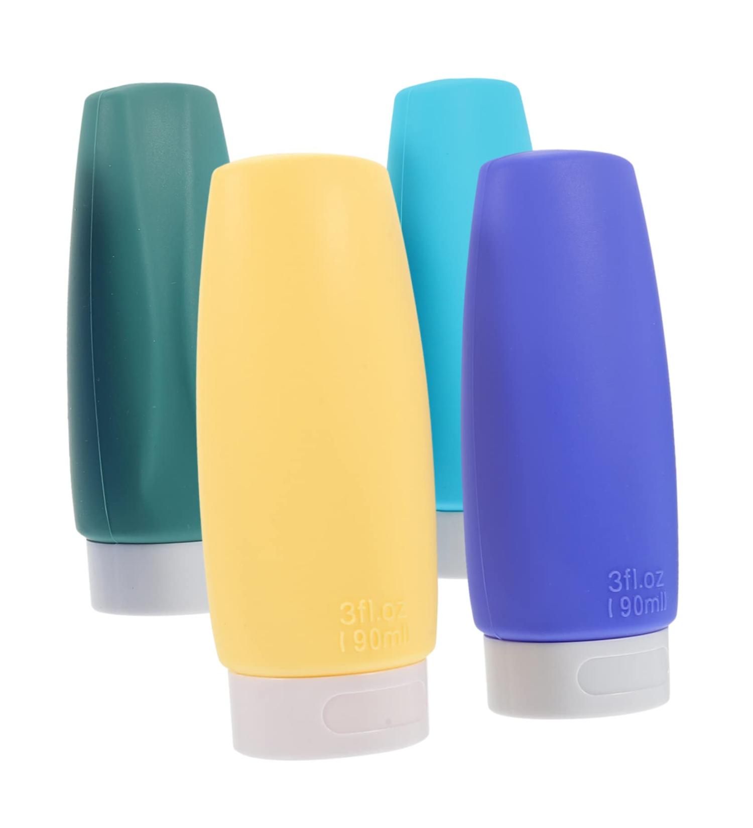 Beavorty Travel Lotion Bottle 4pcs Bottled Shampoo Travel Silicone Toiletries Bottle - Buy Online on GoSupps.com