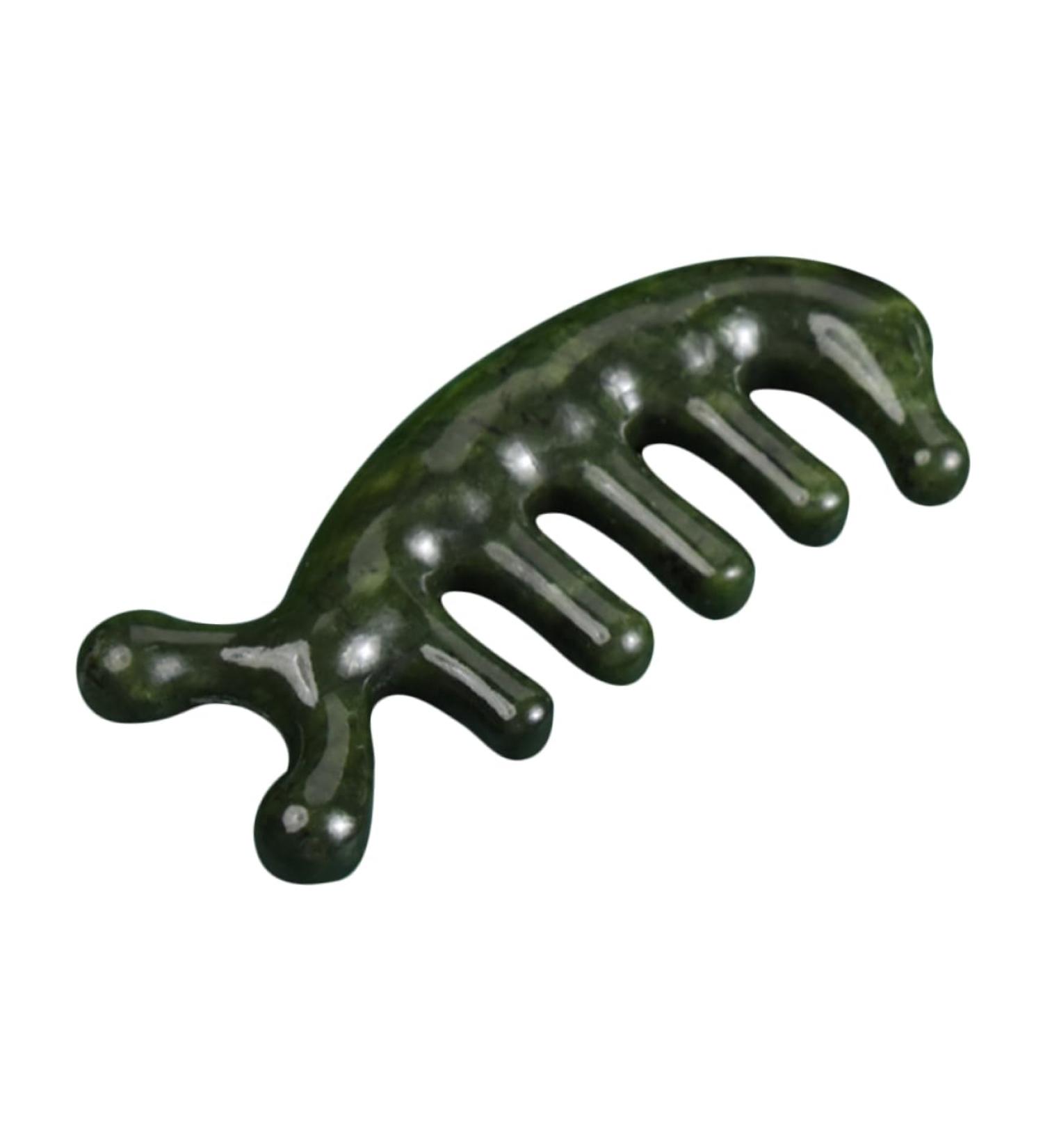 Hoement Jade Massage Comb - Body & Scalp Massager Tool for Ultimate Relaxation | Handmade Jade Massage Device - Buy Online on GoSupps.com