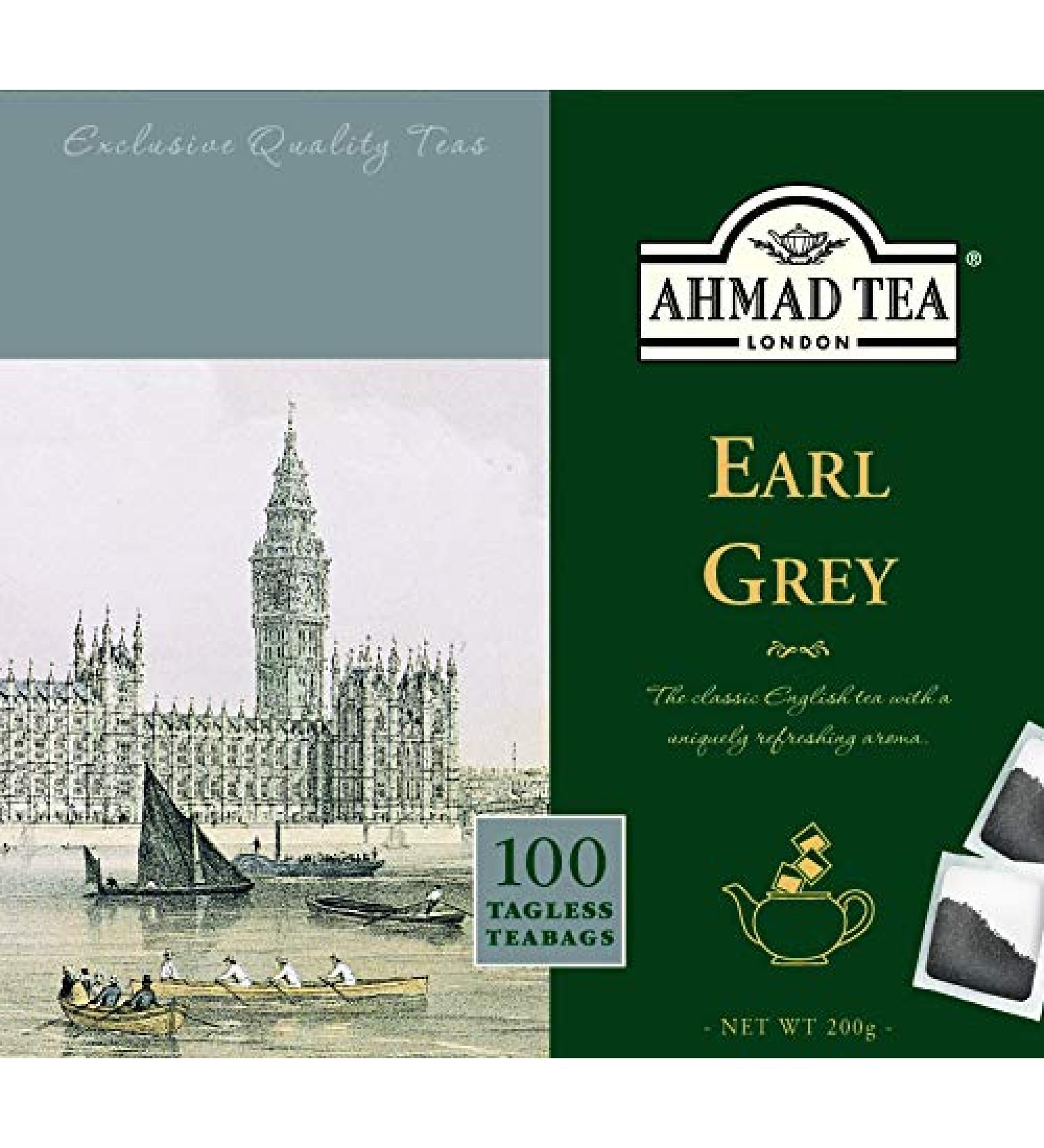  Ahmad Tea Ahmad Tea - Earl Grey | Black Tea Blend with Bergamot | 100 x 2g Tea Bags | Ribbon-Free Tea Bags - Buy Online on GoSupps.com