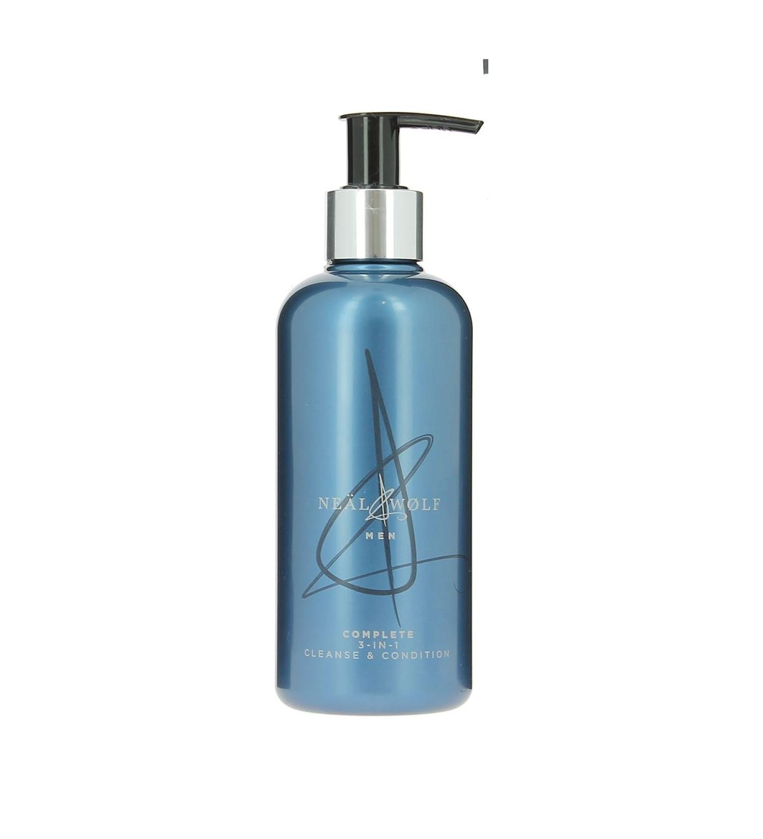 Neal & Wolf Men Complete 3-in-1 Cleanse & Condition Shampoo Conditioner & Bodywash 250ml