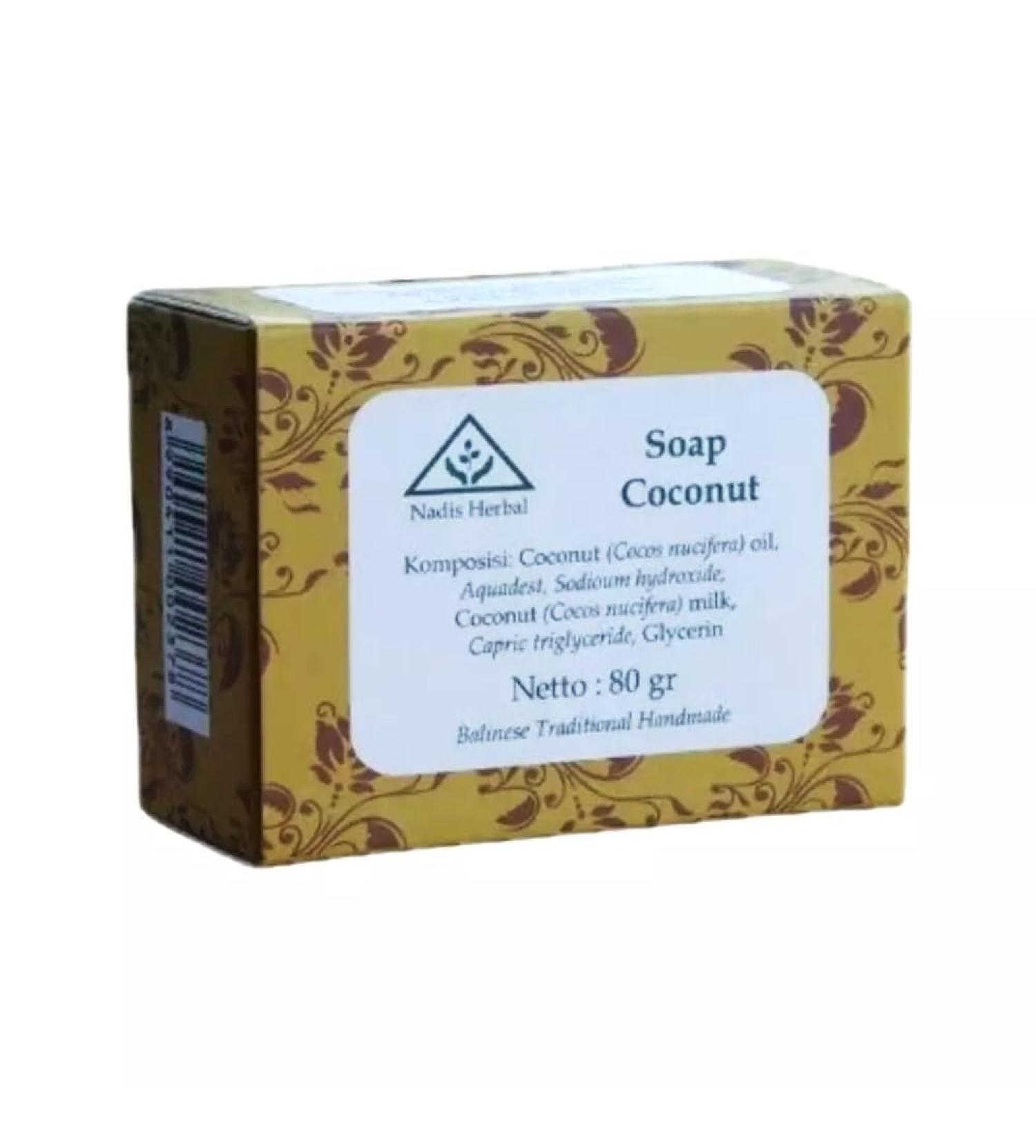 Nadis Herbal Soap 80 g Coconut (Pack of 1) - Buy Online on GoSupps.com