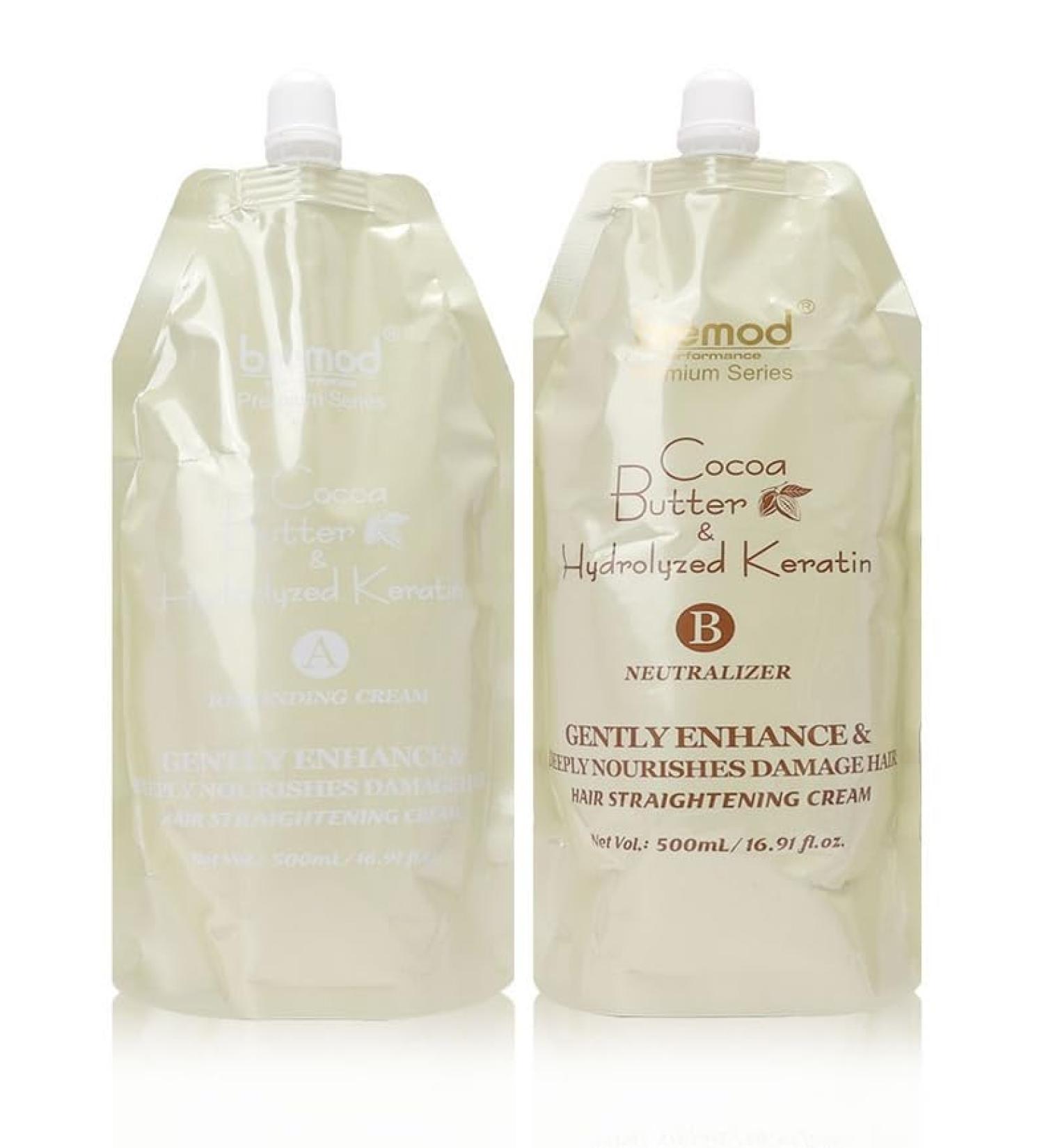 Premium Rebonding Set with Cocoa Butter - Silky Smooth Hair & Damage Nourishment | 2 x 16.9 fl oz - Buy Online on GoSupps.com