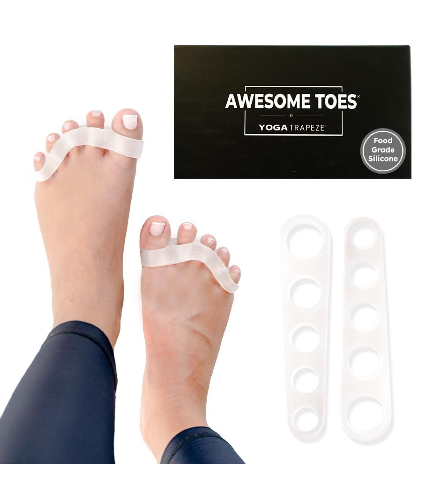 Natural Toe Spacers & Separators | Fast Pain Relief for Hammertoe & Bunions | Food Grade Silicone for Walking Running & Yoga - Medium - Buy Online on GoSupps.com