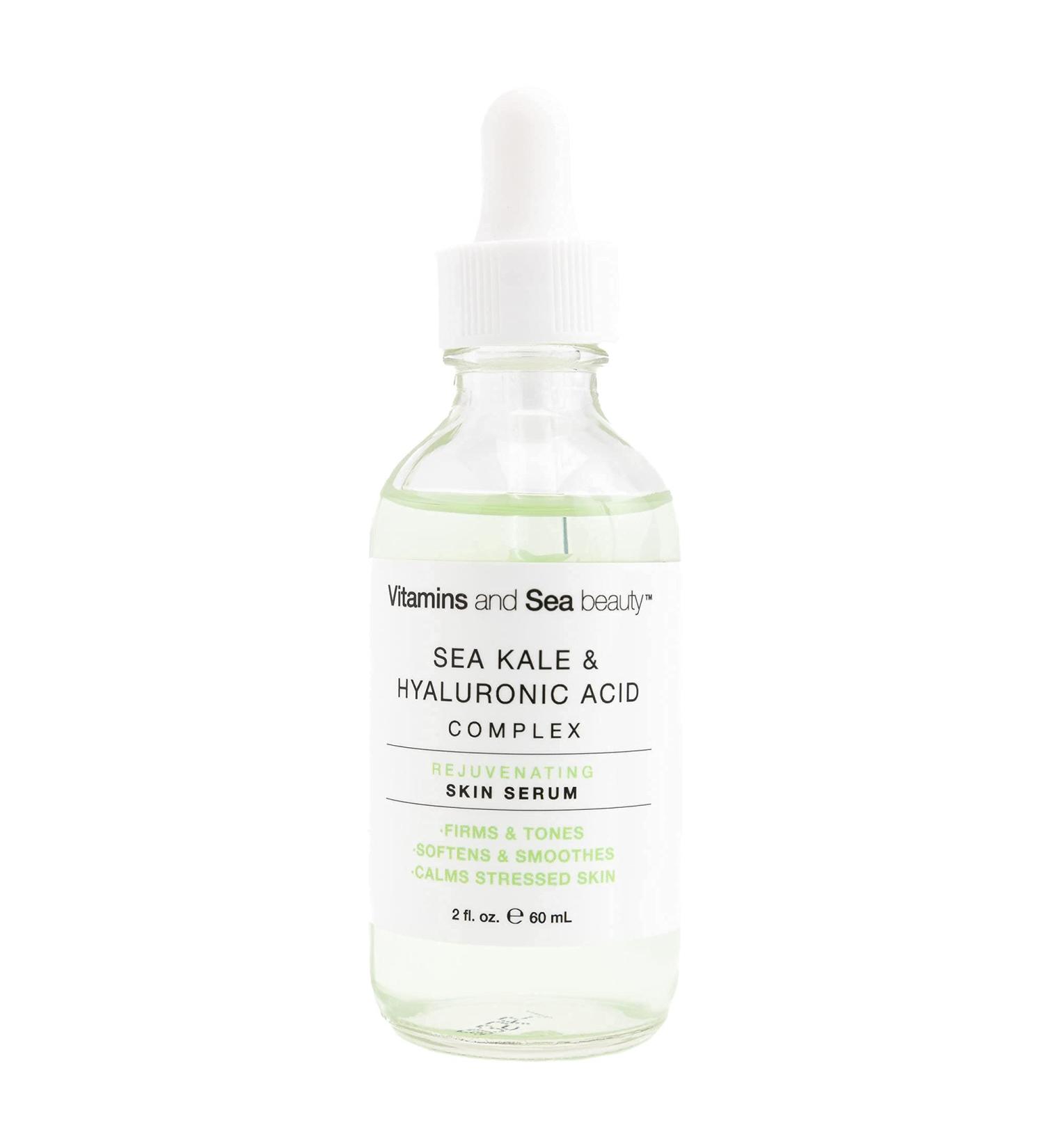 Sea Kale + Hyaluronic Acid Face Serum - 2 Fl Oz | Skin Calming & Rejuvenating - Buy Online on GoSupps.com