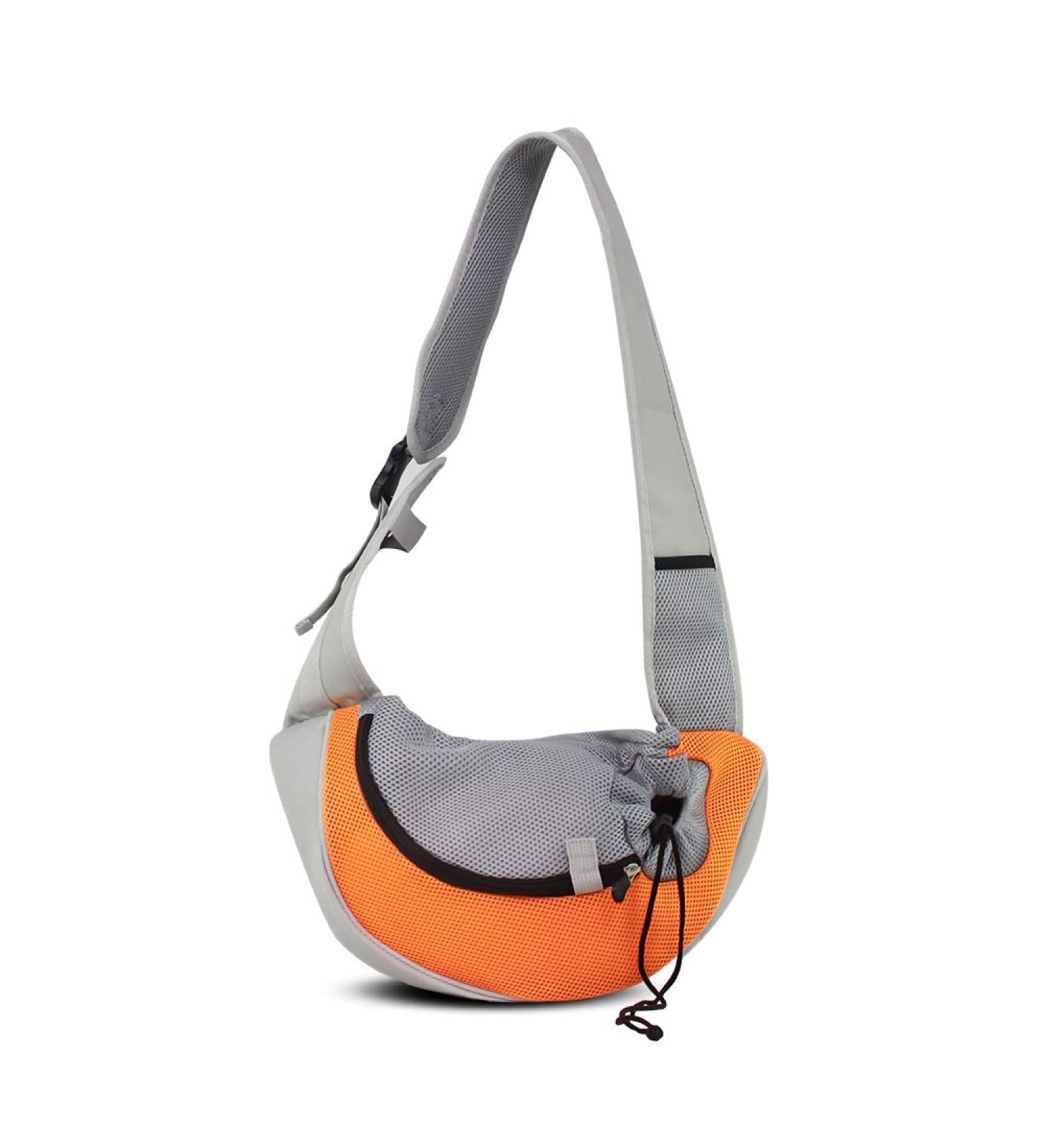 Petemoo Portable Pet Dog & Cat Shoulder Bag | Breathable Travel Carrier for Dogs & Puppies (Up to 2.5 kg) - Orange - Buy Online on GoSupps.com