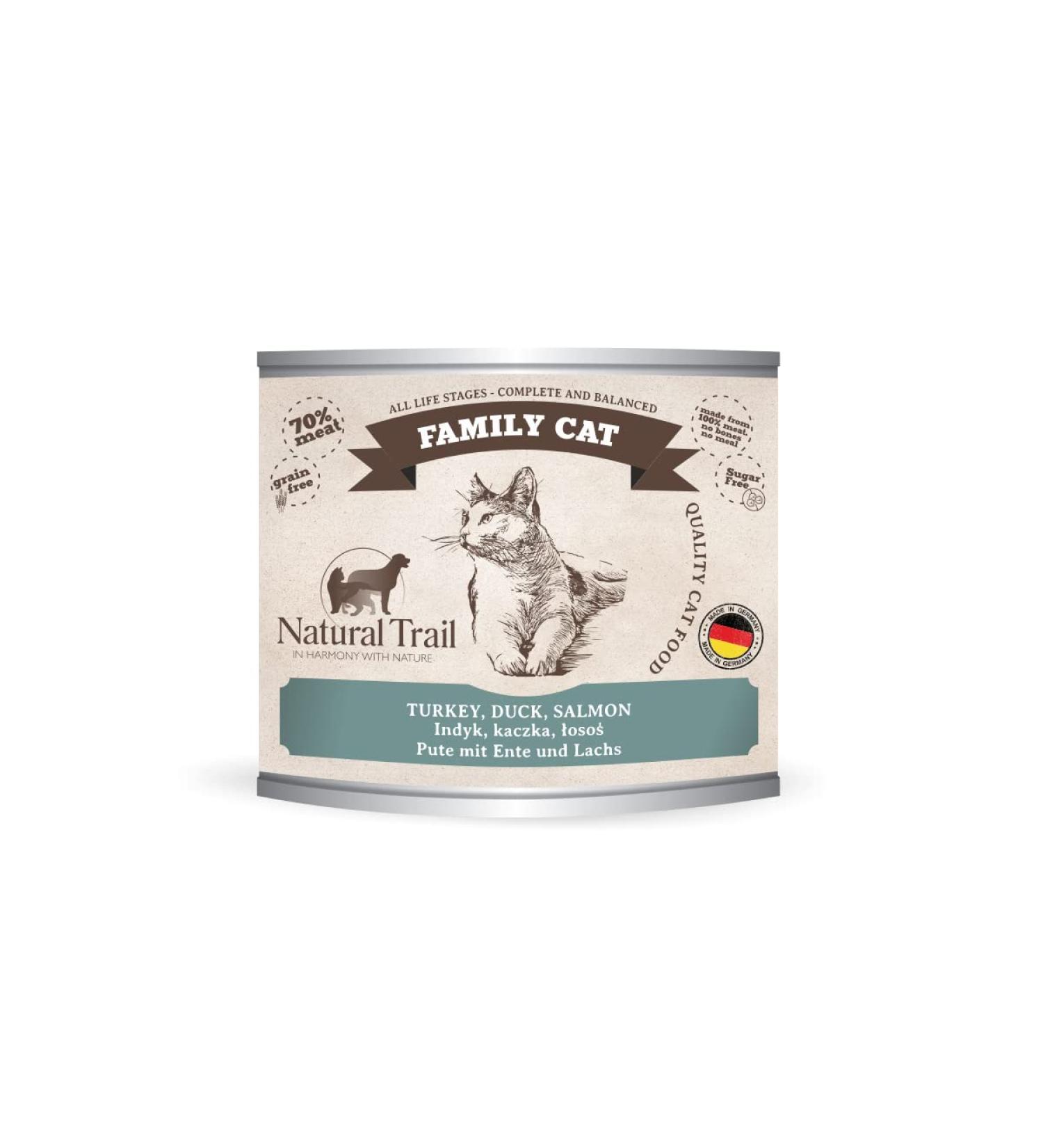 Trail Natural KOT pusz.200g Family Türkiye, Duck, Salmon / 6