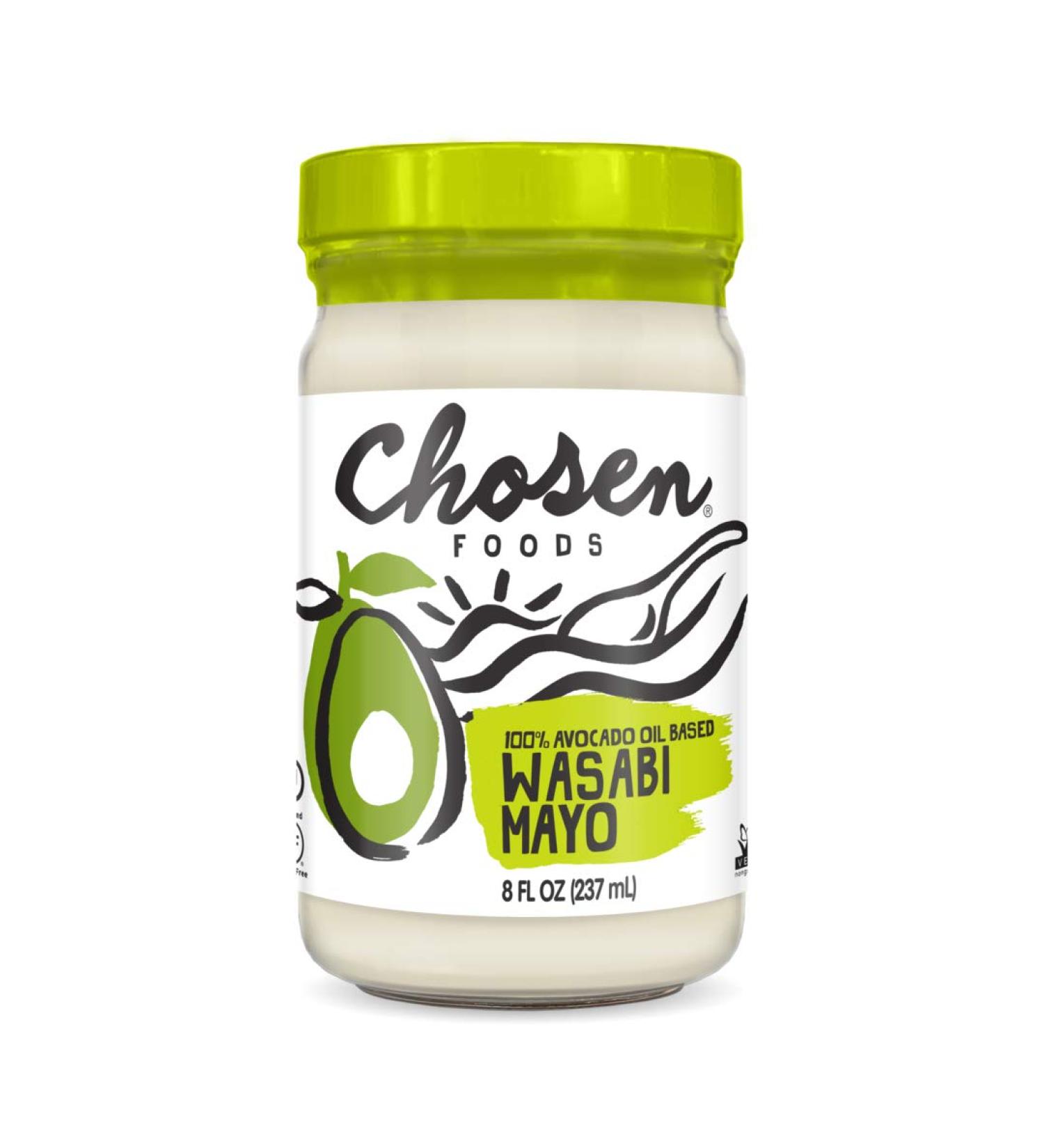 Chosen Foods Wasabi Mayonnaise Avocado Oil-Based, Gluten & Dairy Free, Paleo Diet Friendly (8 fl oz) - Buy Online on GoSupps.com