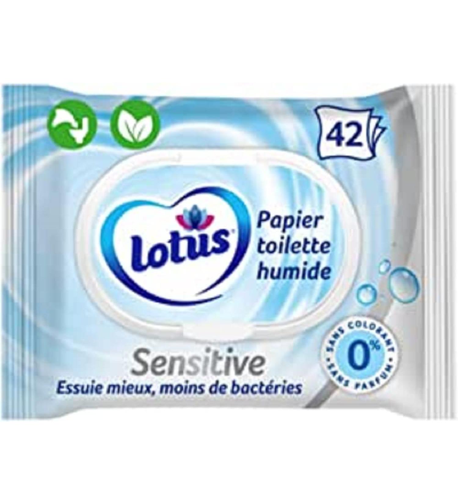 Lotus damp toilet paper pure 42