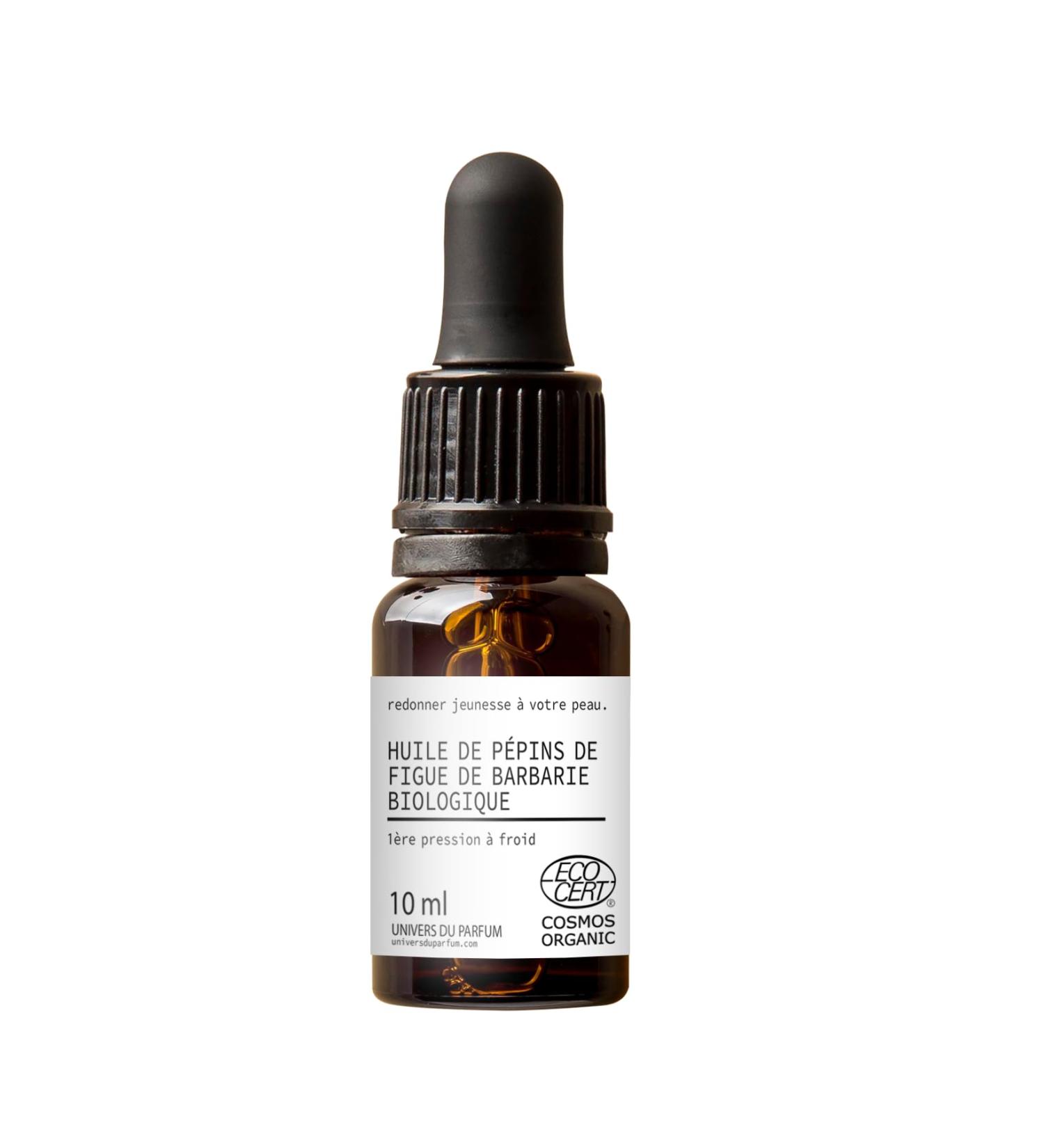 G n rique Organic Prickly Pear Seed Oil 10ml - Glass Bottle - 100% Pure Natural Cold Pressed - Cosmos Organic - Dermatologically tested - Anti-Wrinkle Oil.