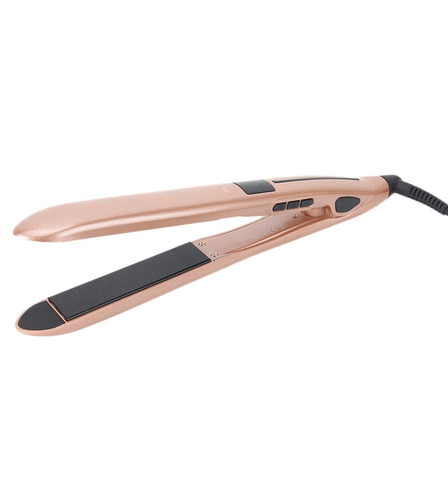 2 in 1 Electric Hair Straightener Curler with LED Display - Adjustable Temperature Ceramic Iron for All Hair Types - International Shipping - Buy Online on GoSupps.com