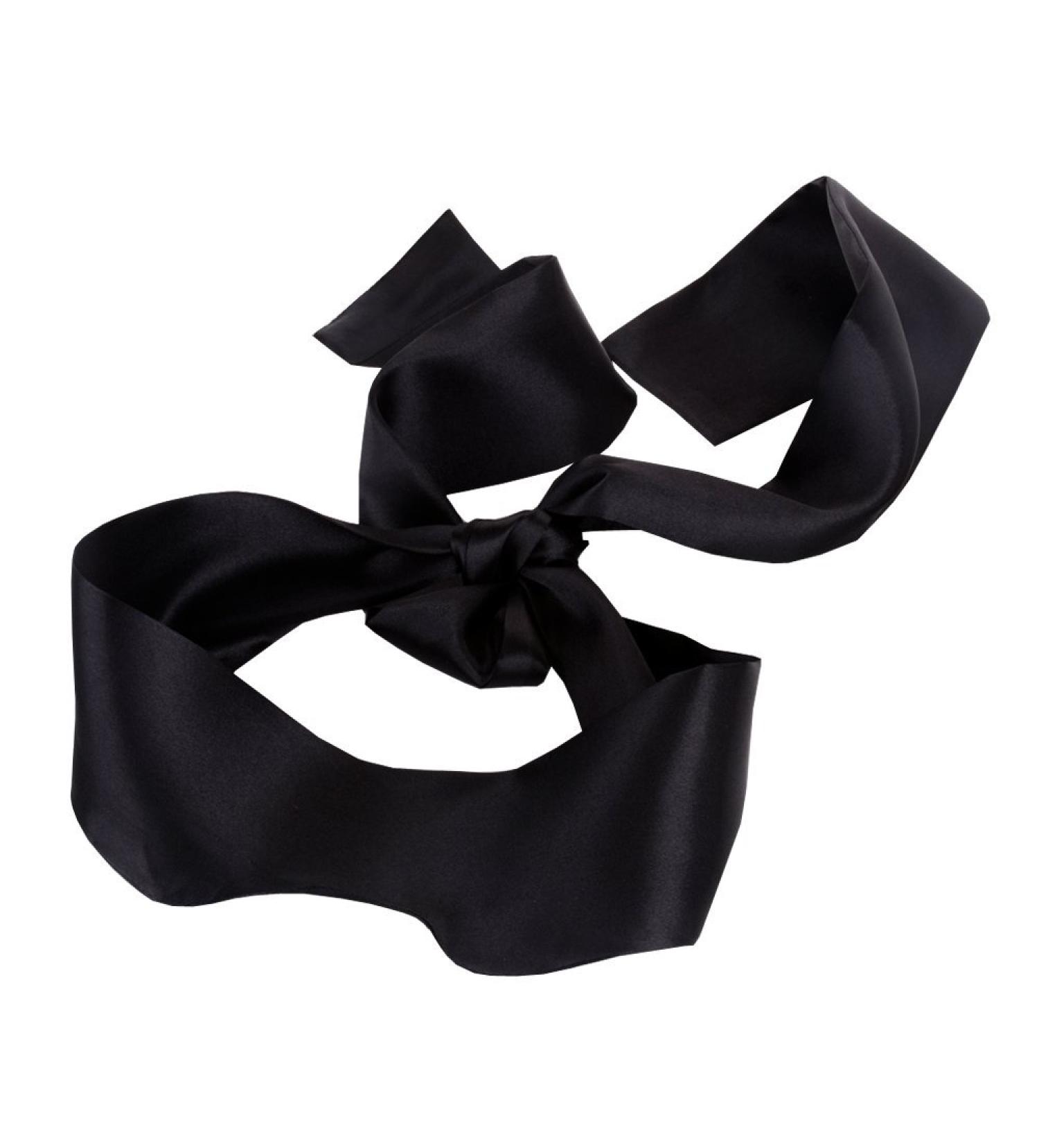 JISEN Silky Satin Eye Mask Cover Band Sleeping Blindfold - Black - Buy Online on GoSupps.com