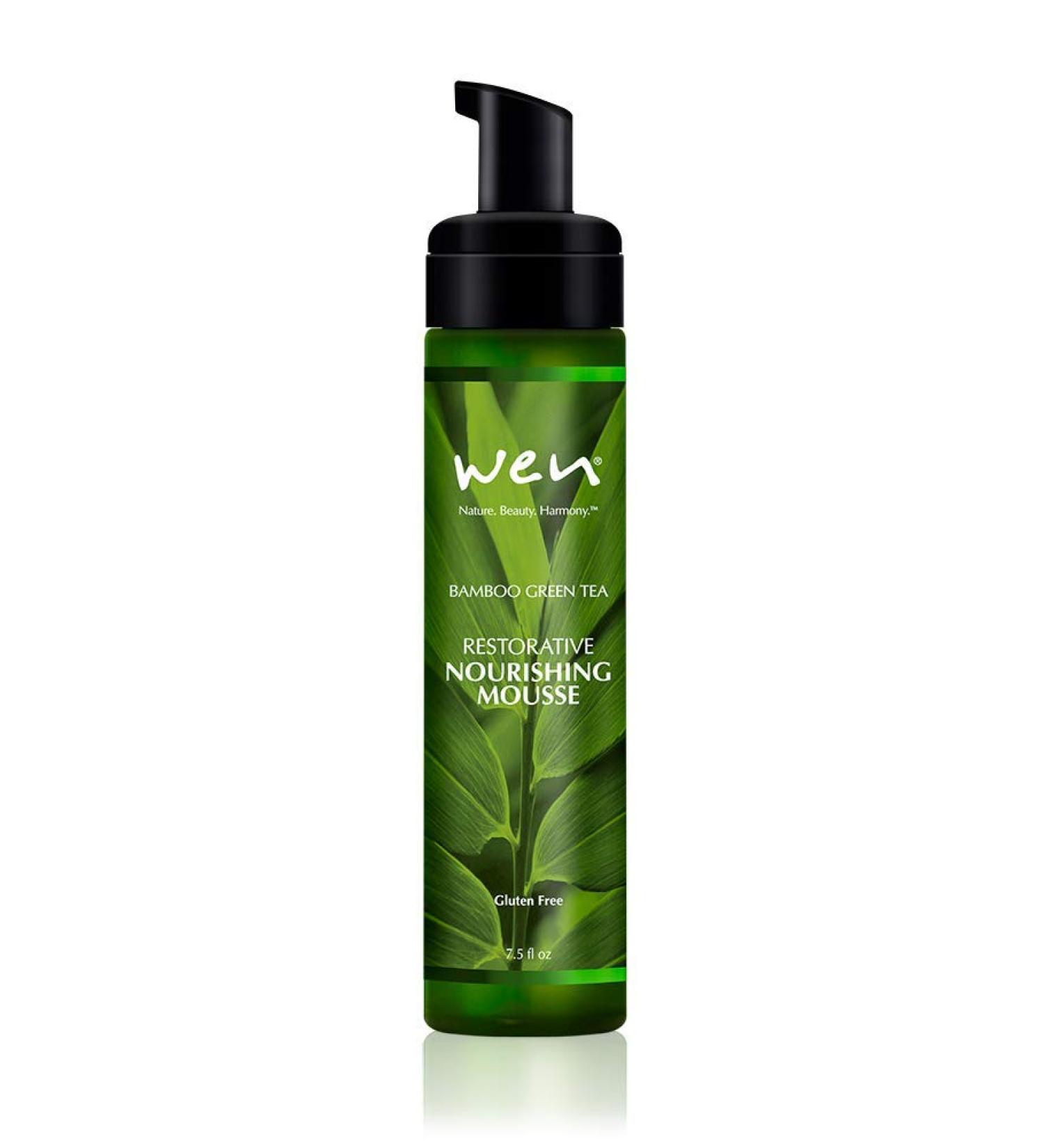 Wen Bamboo Green Tree Nourishing Hair Mousse - Great For Curly and Wavy Hair Curls Mousse Hair Foam Volumizing Mousse for Gender Neautral/Men & Women Hair Styling Products - 7.5 Fl Oz (Pack of 1)