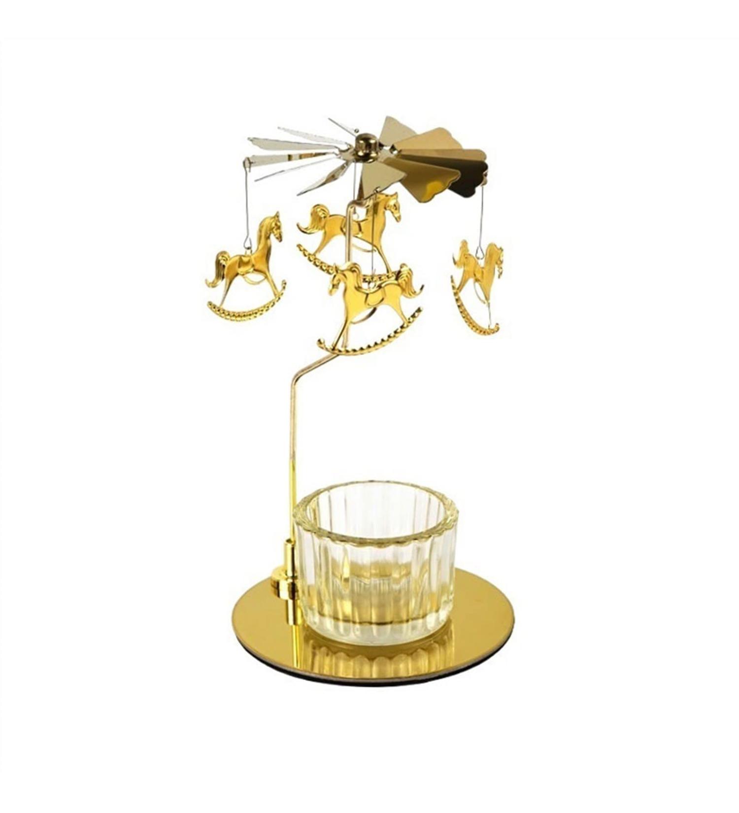 Creative Rotary Candle Stand - Metal Aromatherapy Holder for Festive Atmosphere | International Shipping - Buy Online on GoSupps.com