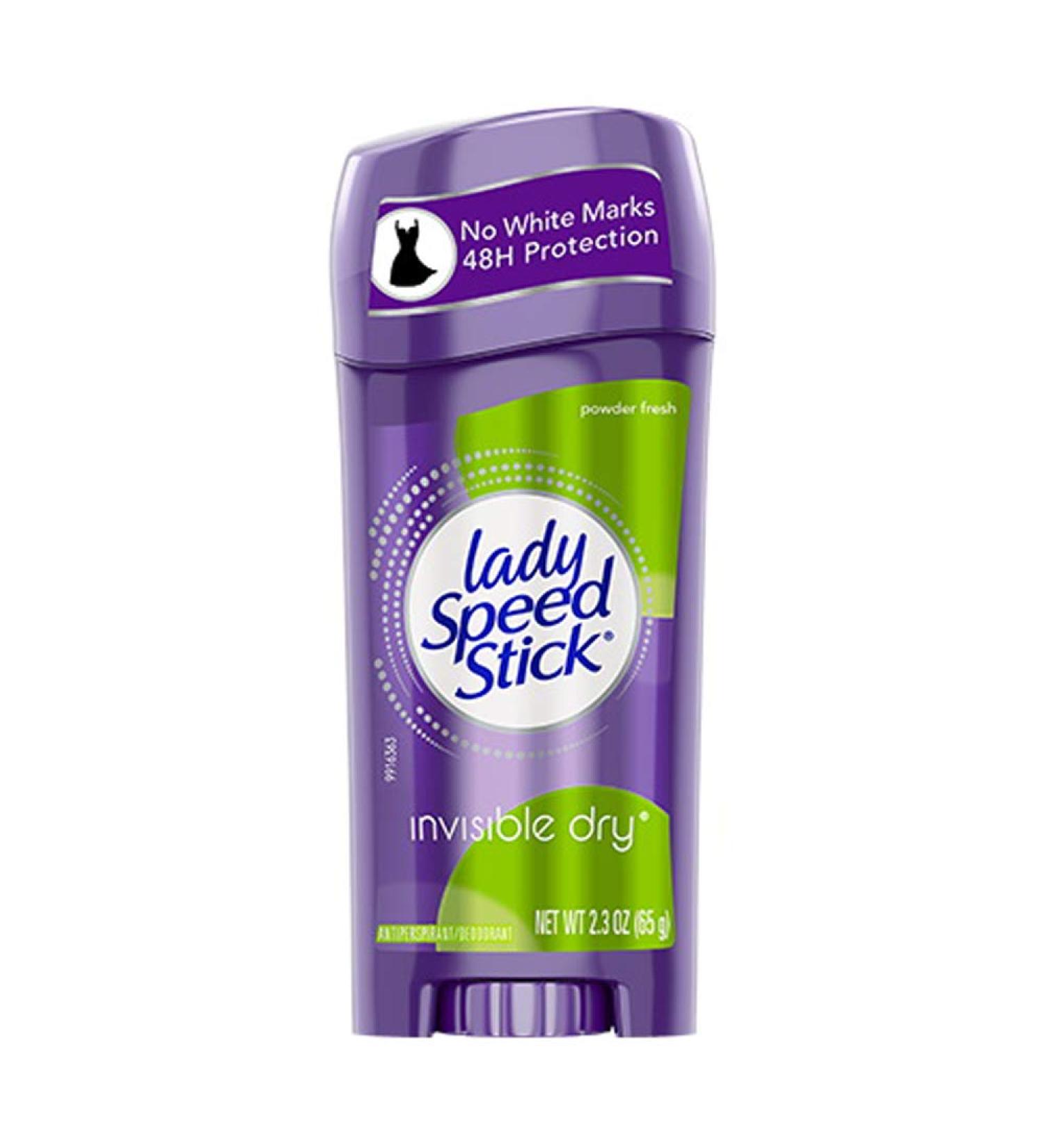 Lady Speed Stick Antiperspirant Deodorant Invisible Dry Powder Fresh 2.3 oz (Pack of 9)