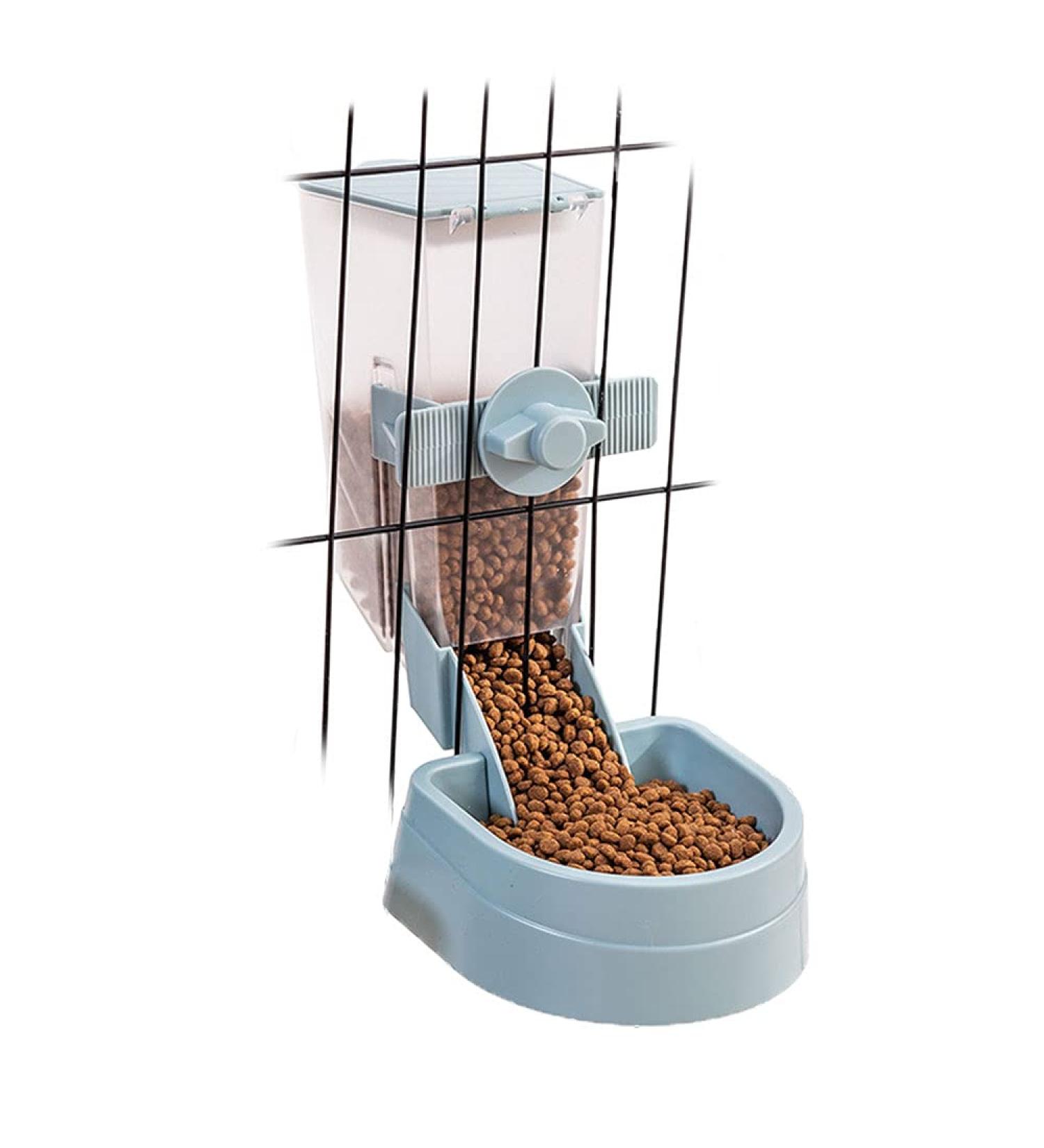 Oncpcare Rabbit Food and Water Bowls Set - Automatic Feeder with Lid for Small Animals - Blue - Buy Online on GoSupps.com