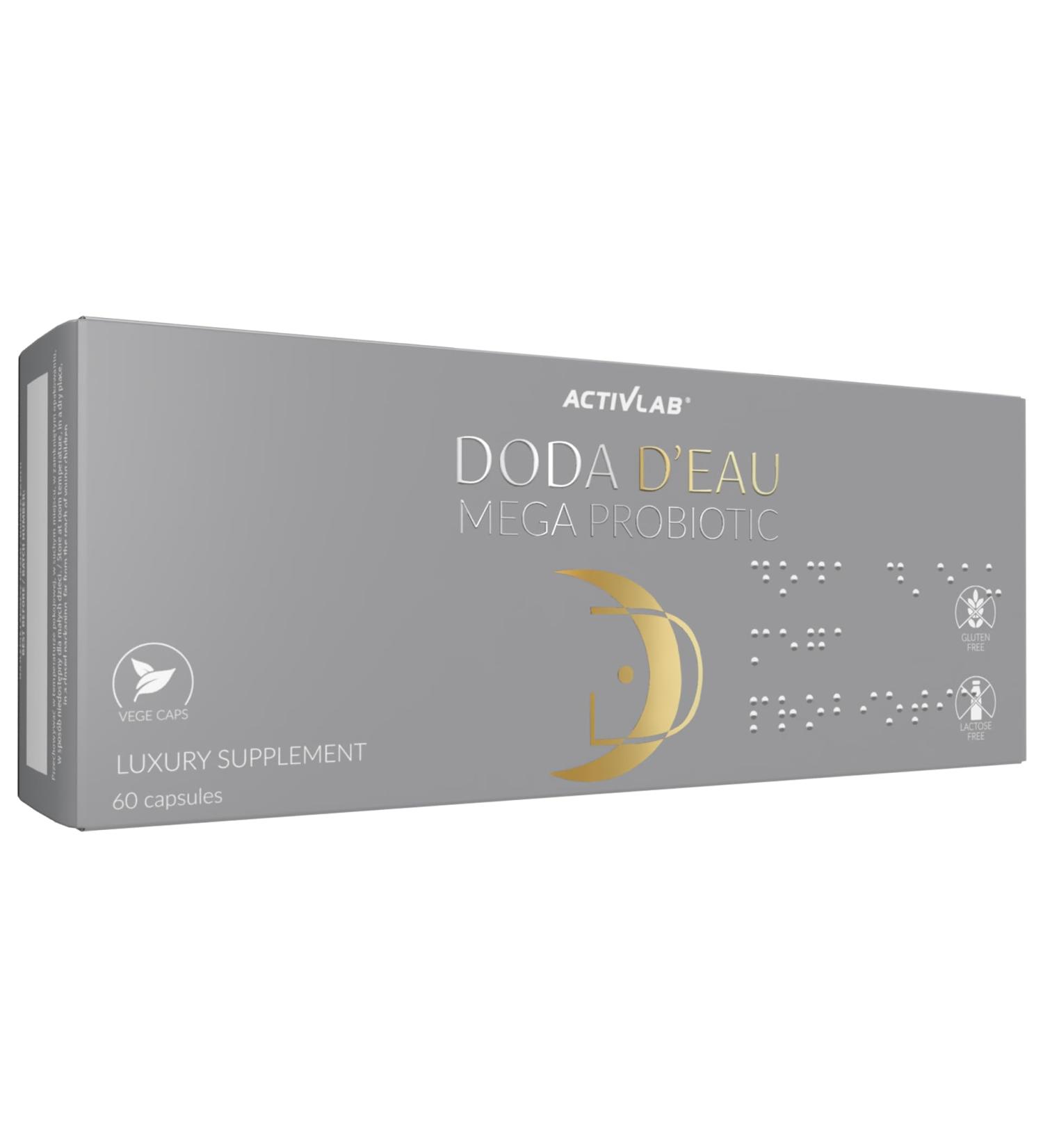 Activlab Doda dEau Mega Probiotic - 60 Veggie Capsules for Digestive Health Post-Antibiotic Recovery & Mental Wellness | 990M Probiotic Bacteria - Buy Online on GoSupps.com